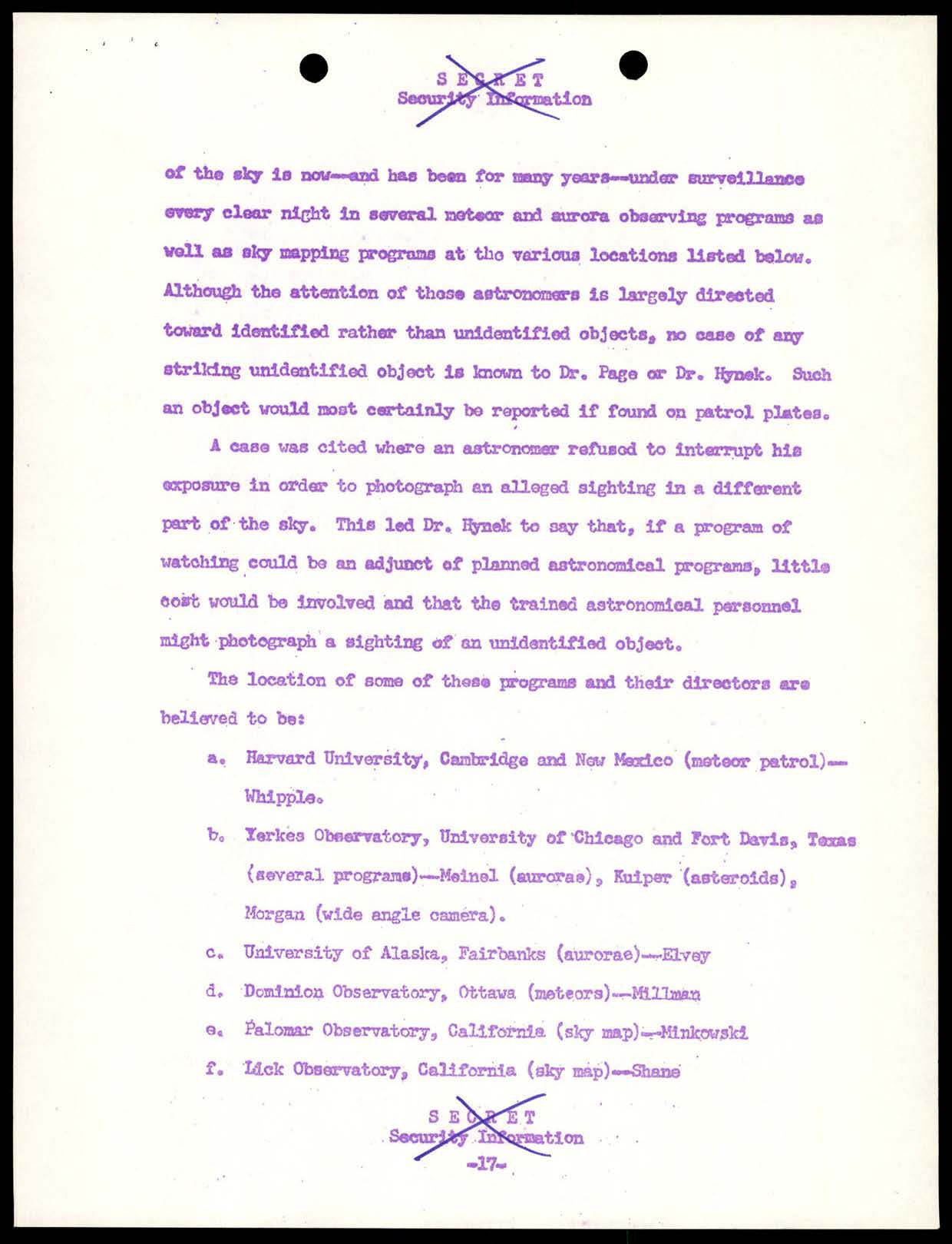 CIA-UAP-002 Scientific-Advisory-Panel-on-Unidentified-Flying-Objects Report 1952-1953 — page 27
