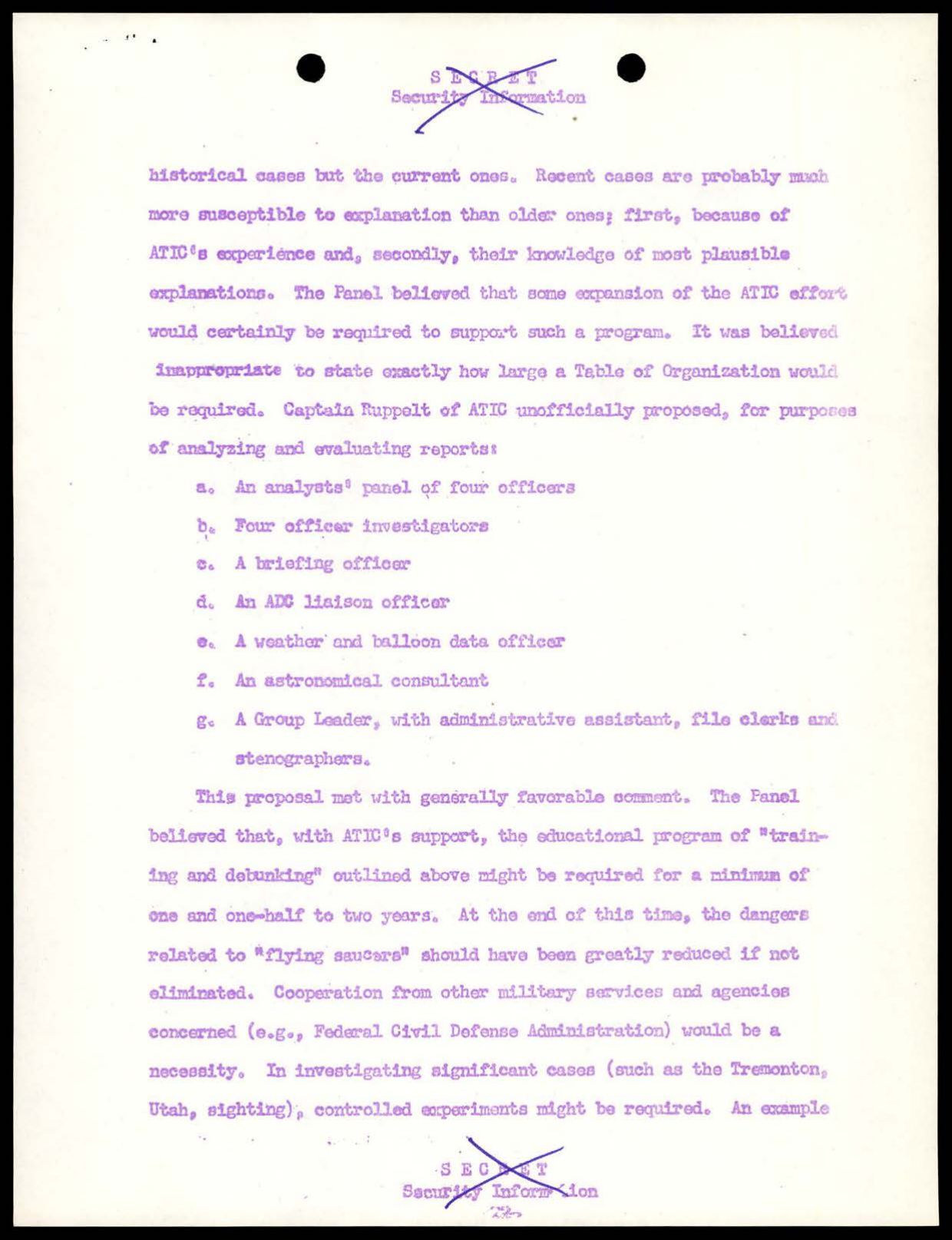 CIA-UAP-002 Scientific-Advisory-Panel-on-Unidentified-Flying-Objects Report 1952-1953 — page 32