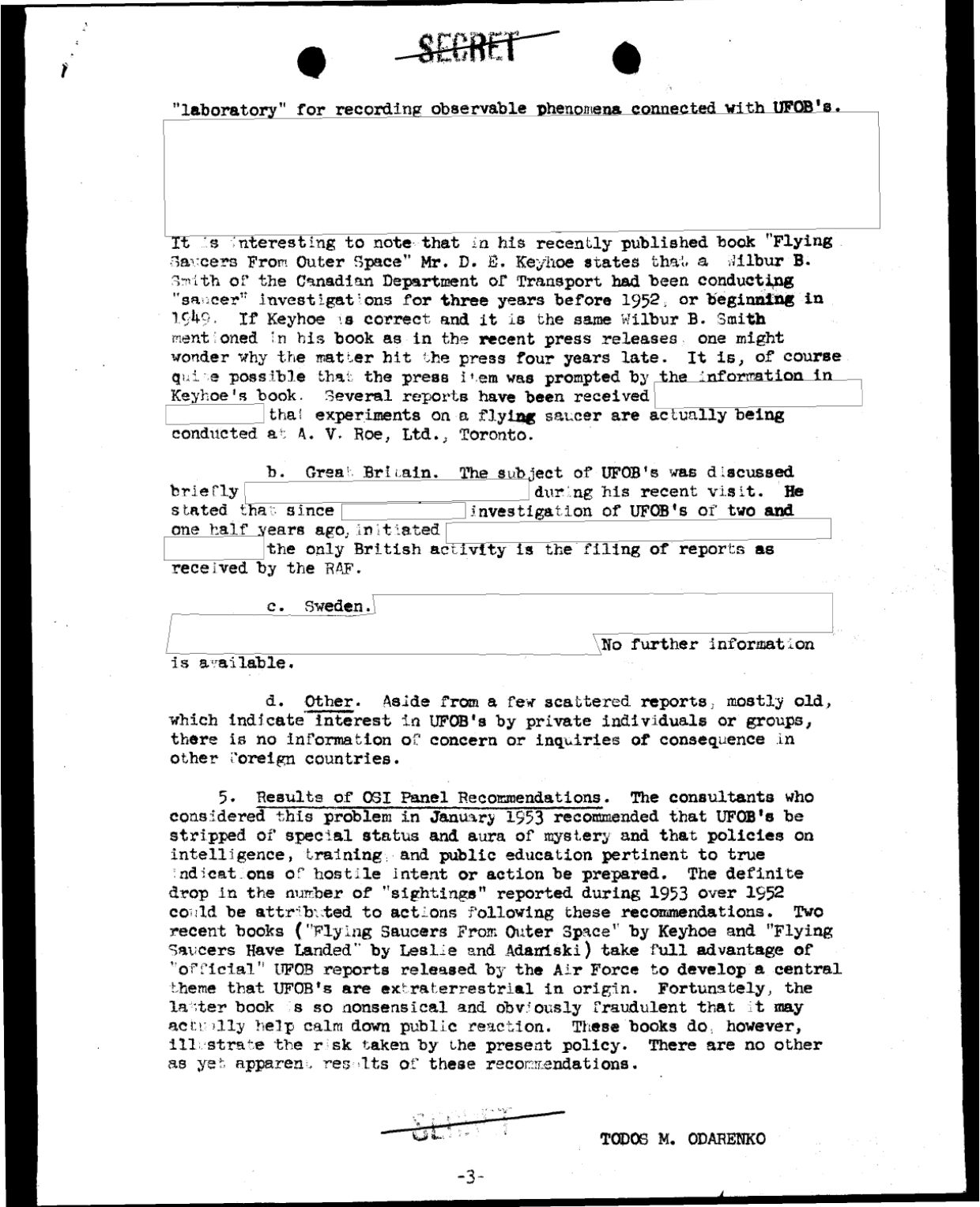 CIA-UAP-007 Current Status of Unidentified Flying Objects UFO Project — page 3