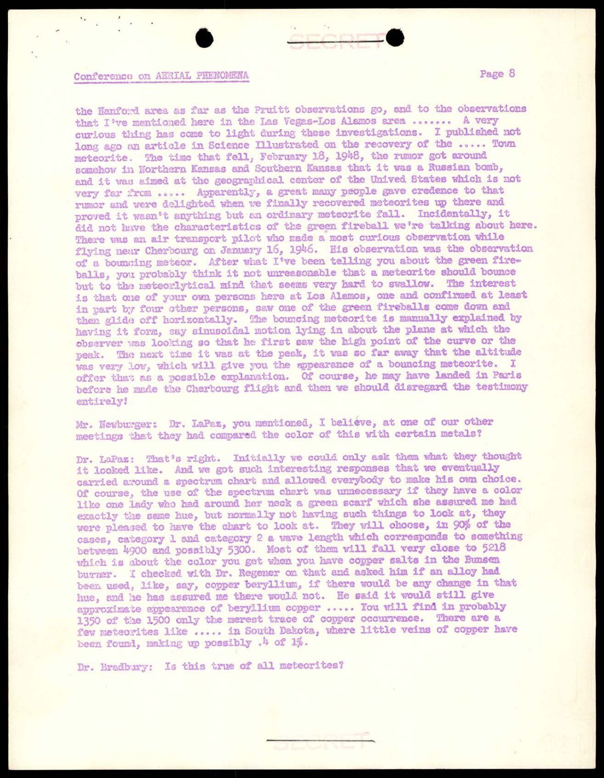 DOE-UAP-D004 Los-Alamos-Conference-on-Aerial-Phenomena 1949 — page 9