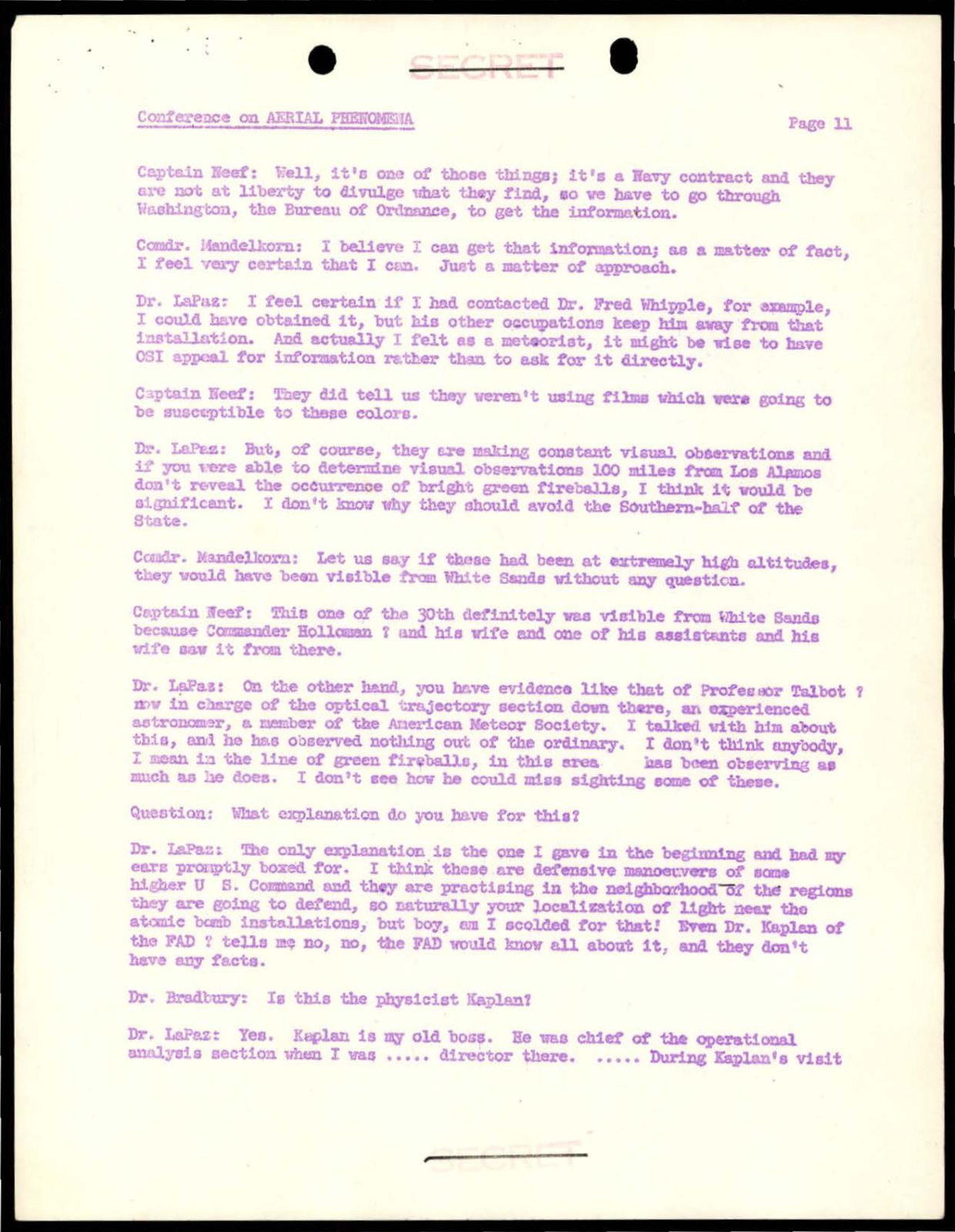 DOE-UAP-D004 Los-Alamos-Conference-on-Aerial-Phenomena 1949 — page 12