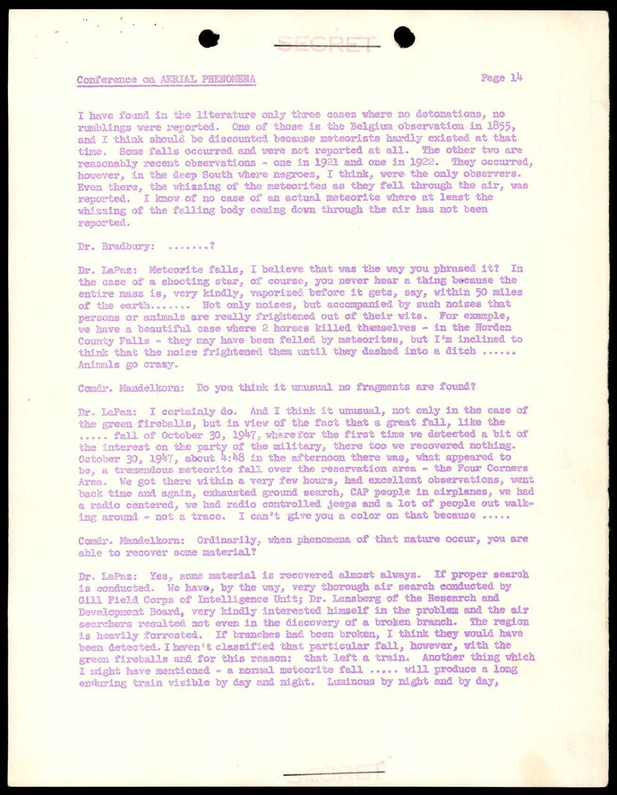 DOE-UAP-D004 Los-Alamos-Conference-on-Aerial-Phenomena 1949 — page 15