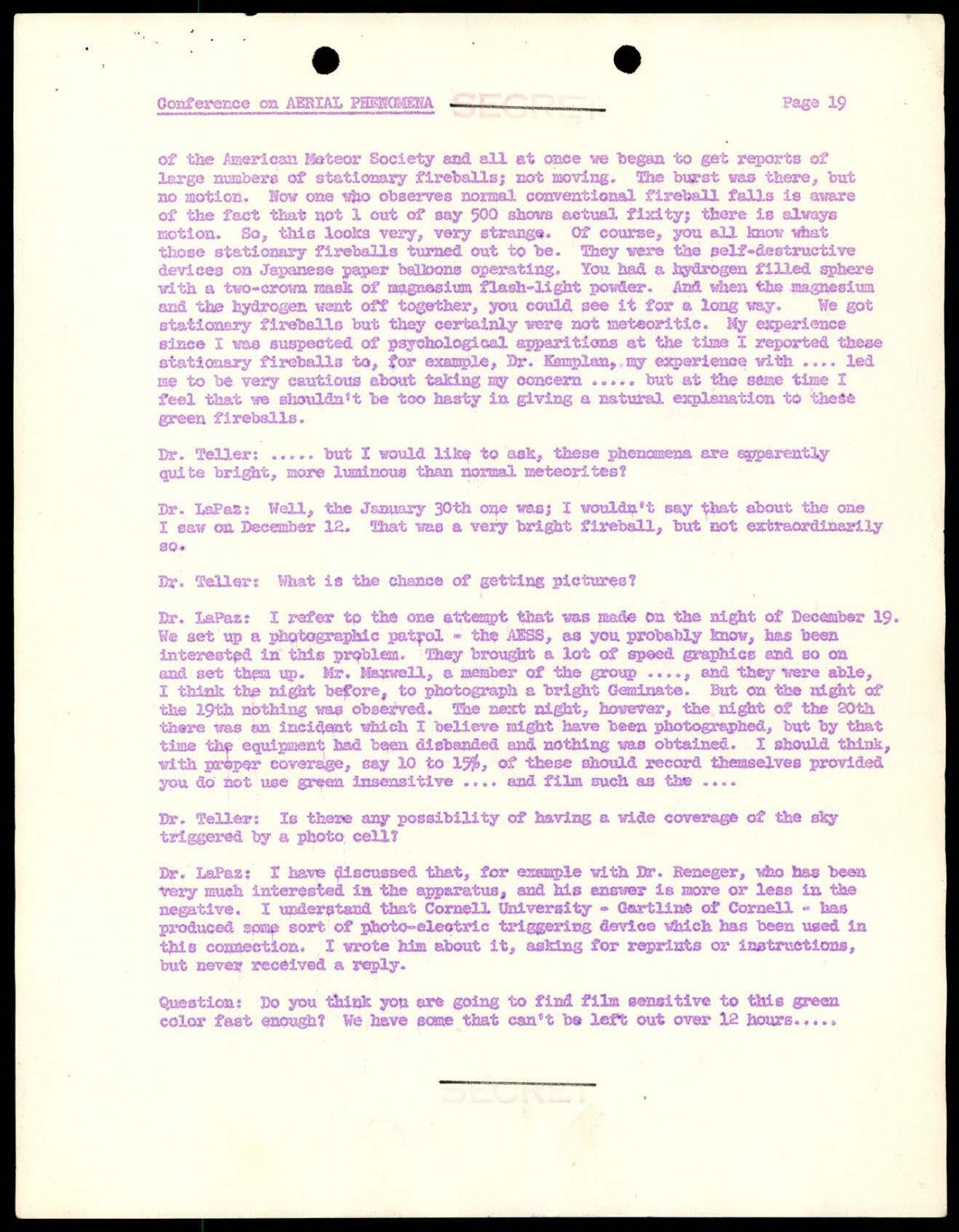 DOE-UAP-D004 Los-Alamos-Conference-on-Aerial-Phenomena 1949 — page 20