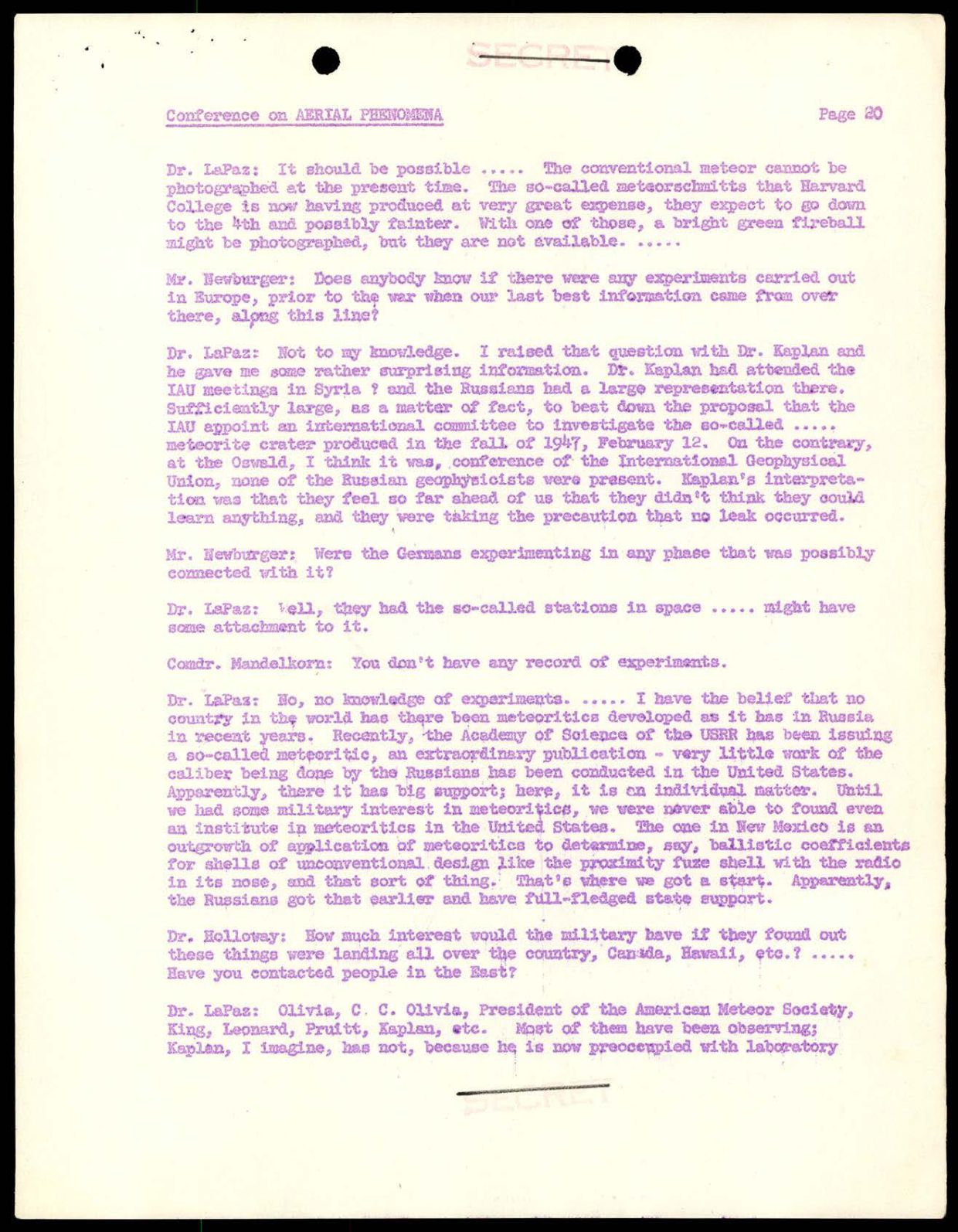 DOE-UAP-D004 Los-Alamos-Conference-on-Aerial-Phenomena 1949 — page 21