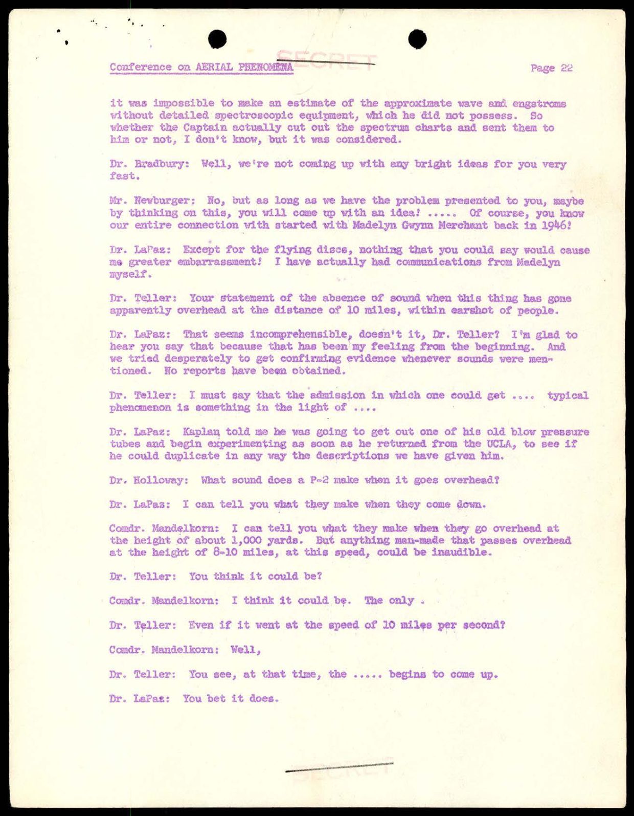 DOE-UAP-D004 Los-Alamos-Conference-on-Aerial-Phenomena 1949 — page 23