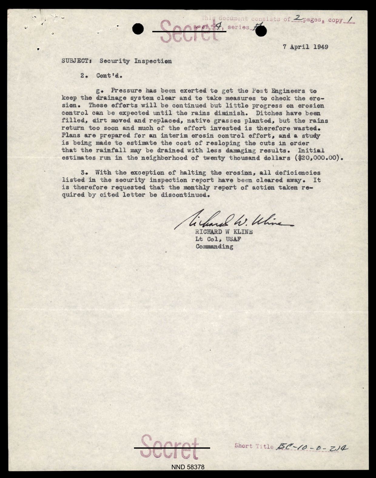 DOW-UAP-D017 General Correspondence Of Sandia — page 2