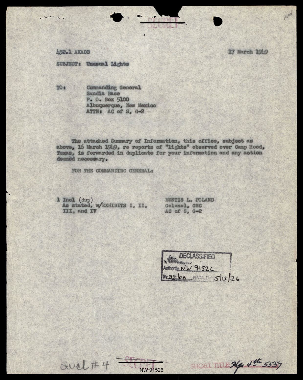 DOW-UAP-D017 General Correspondence Of Sandia — page 101