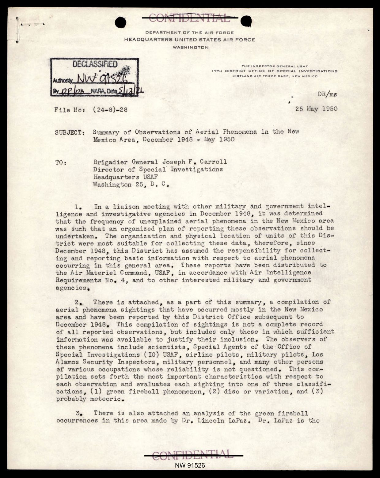 DOW-UAP-D017 General Correspondence Of Sandia — page 20