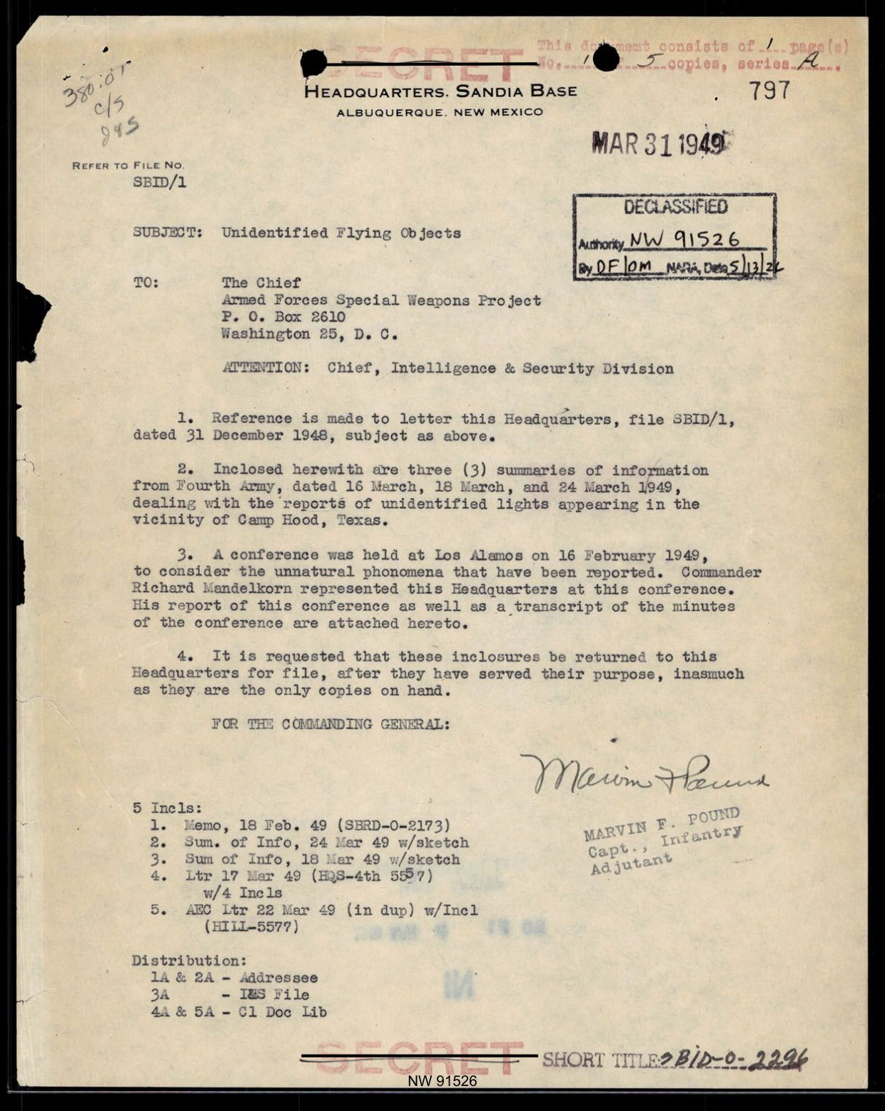 DOW-UAP-D017 General Correspondence Of Sandia — page 86
