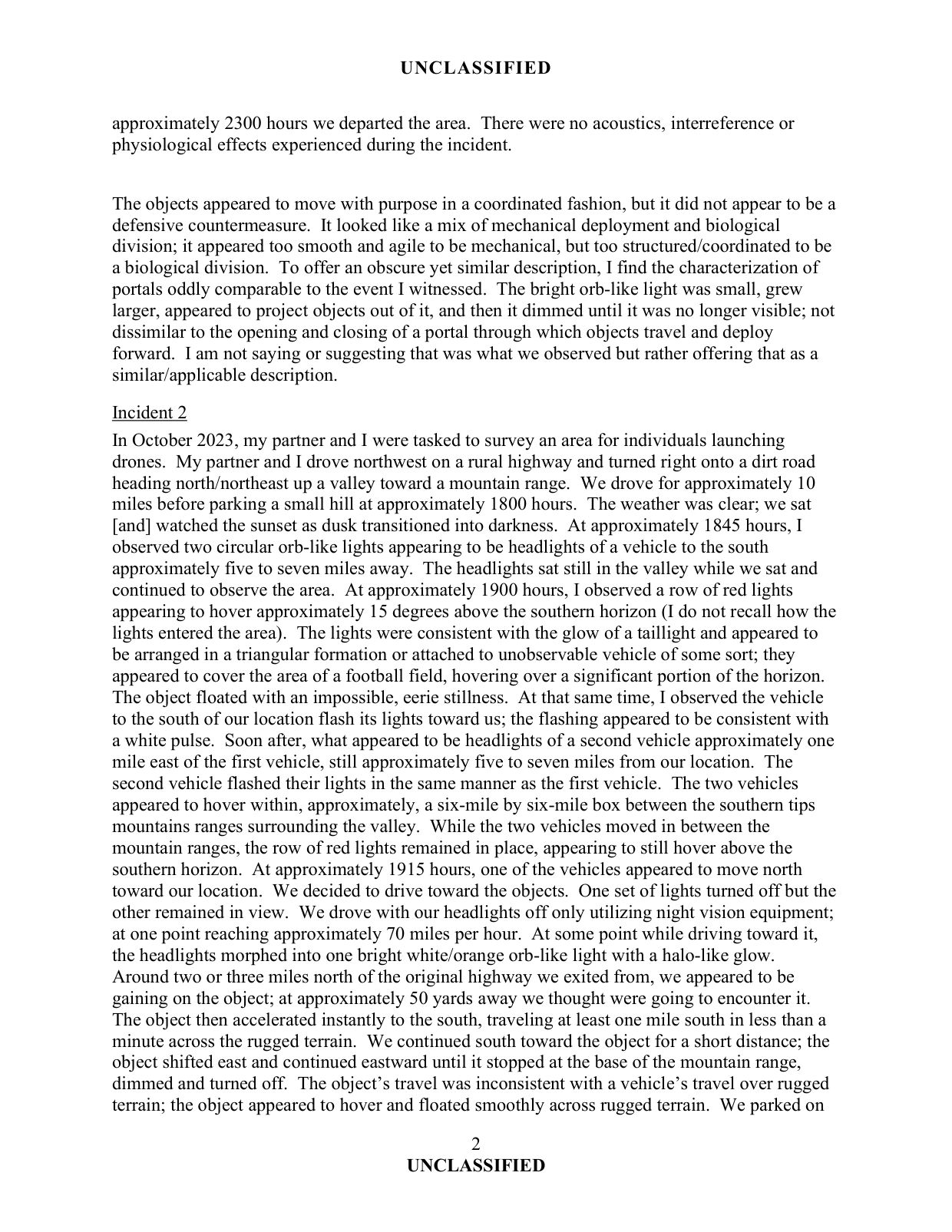 DoW-UAP-D080 Narrative-2 Western-US-Event — page 2