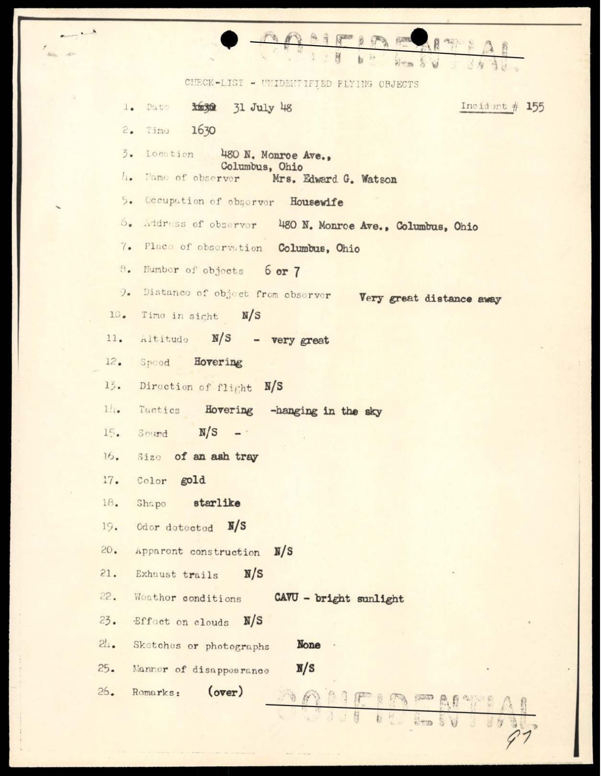 DOW-UAP-D088 US-AirForce Analysis-of-Flying-Objects-in-the-US 101-172 — page 162