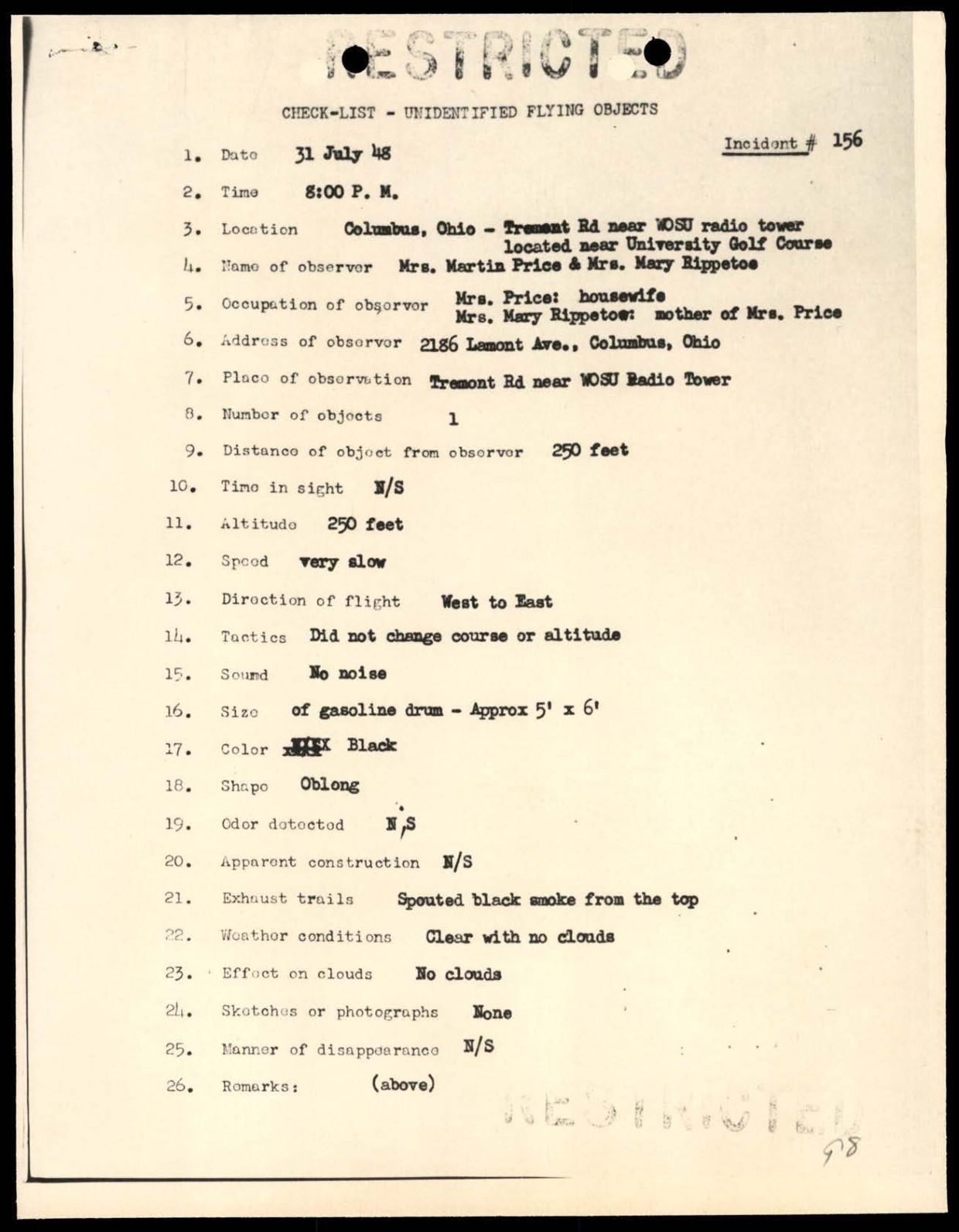 DOW-UAP-D088 US-AirForce Analysis-of-Flying-Objects-in-the-US 101-172 — page 164