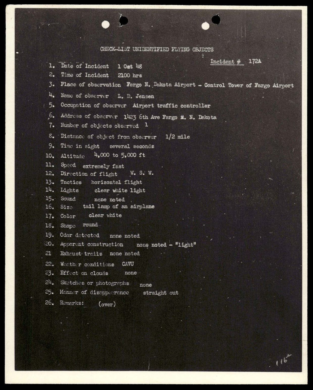 DOW-UAP-D088 US-AirForce Analysis-of-Flying-Objects-in-the-US 101-172 — page 205