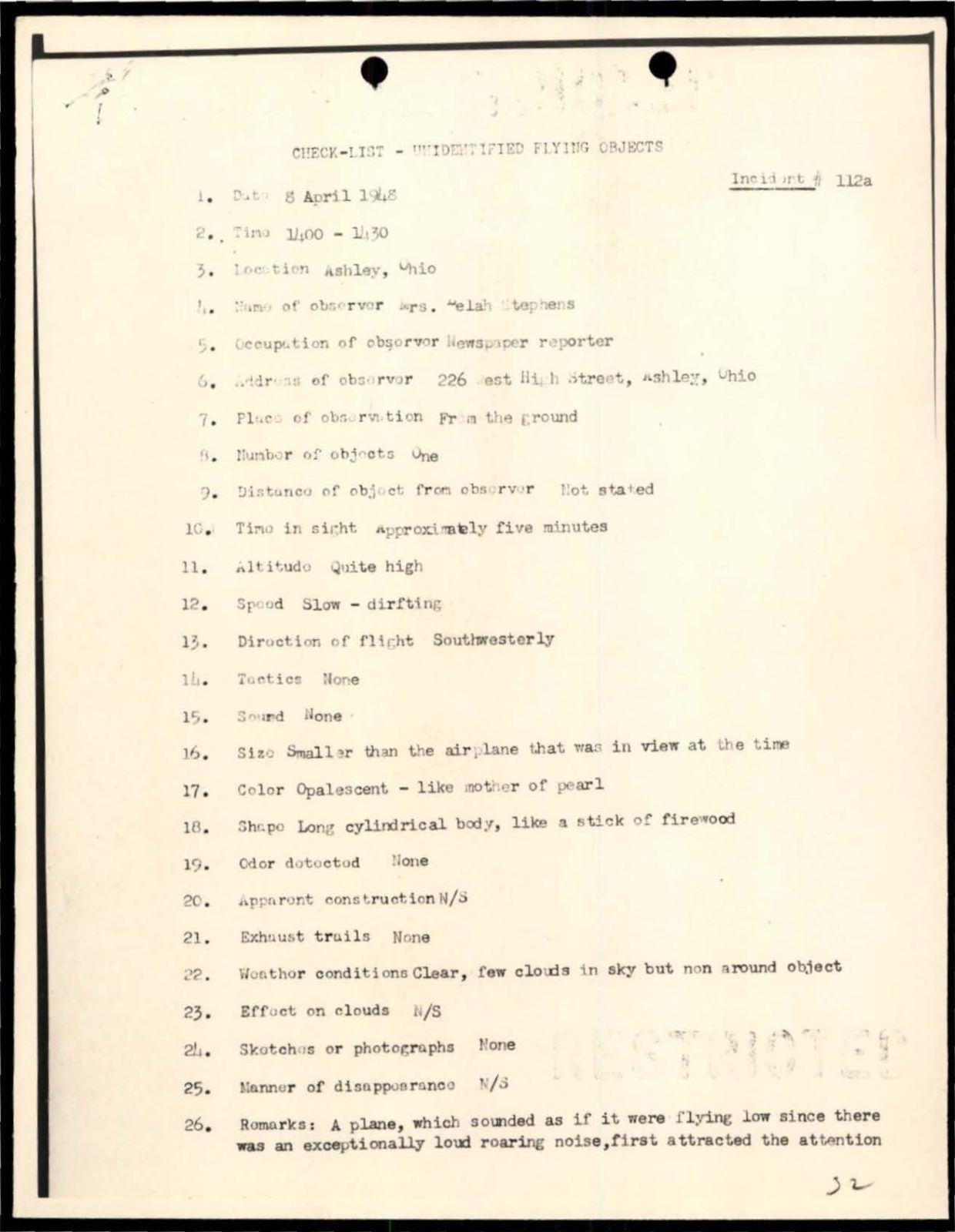 DOW-UAP-D088 US-AirForce Analysis-of-Flying-Objects-in-the-US 101-172 — page 38