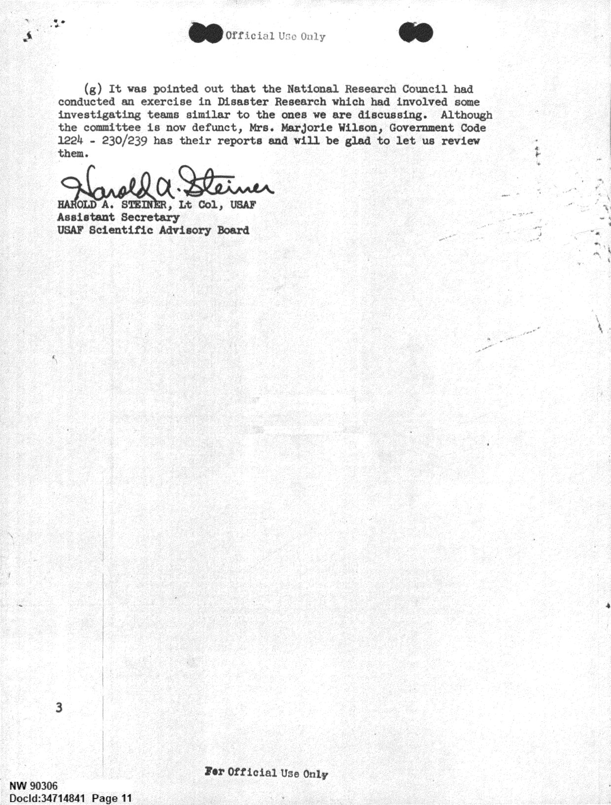 DOW-UAP-D092 DAF-Committee-to-Review-Project-Bluebook 1966-1967 — page 11