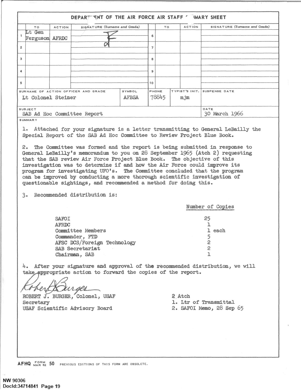DOW-UAP-D092 DAF-Committee-to-Review-Project-Bluebook 1966-1967 — page 19
