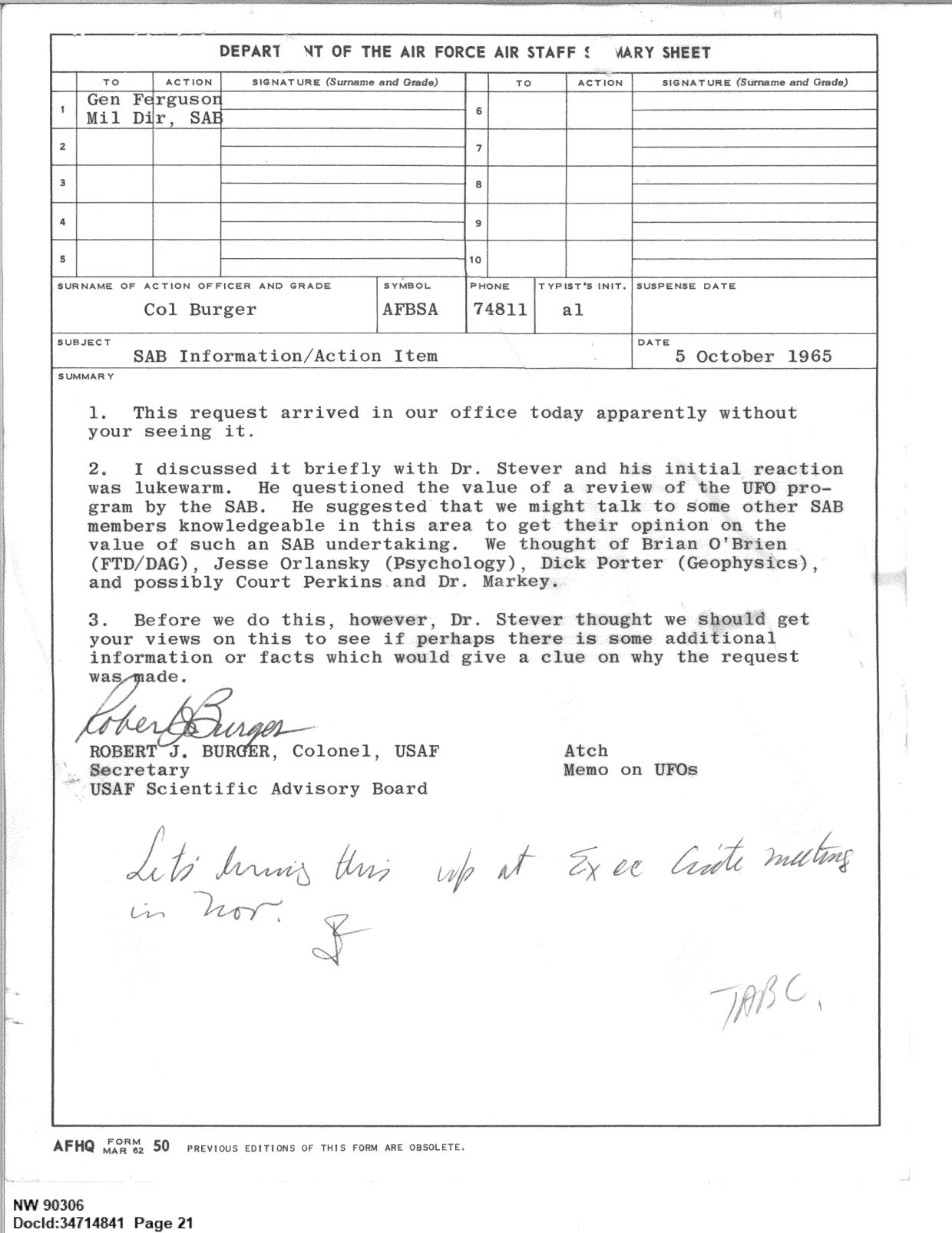 DOW-UAP-D092 DAF-Committee-to-Review-Project-Bluebook 1966-1967 — page 21