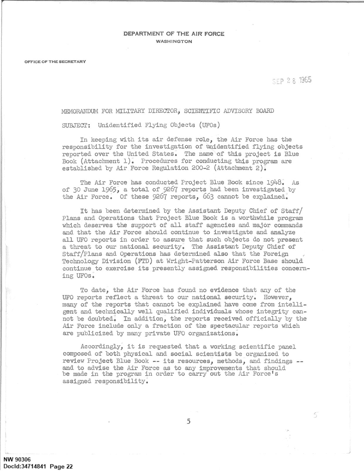 DOW-UAP-D092 DAF-Committee-to-Review-Project-Bluebook 1966-1967 — page 22