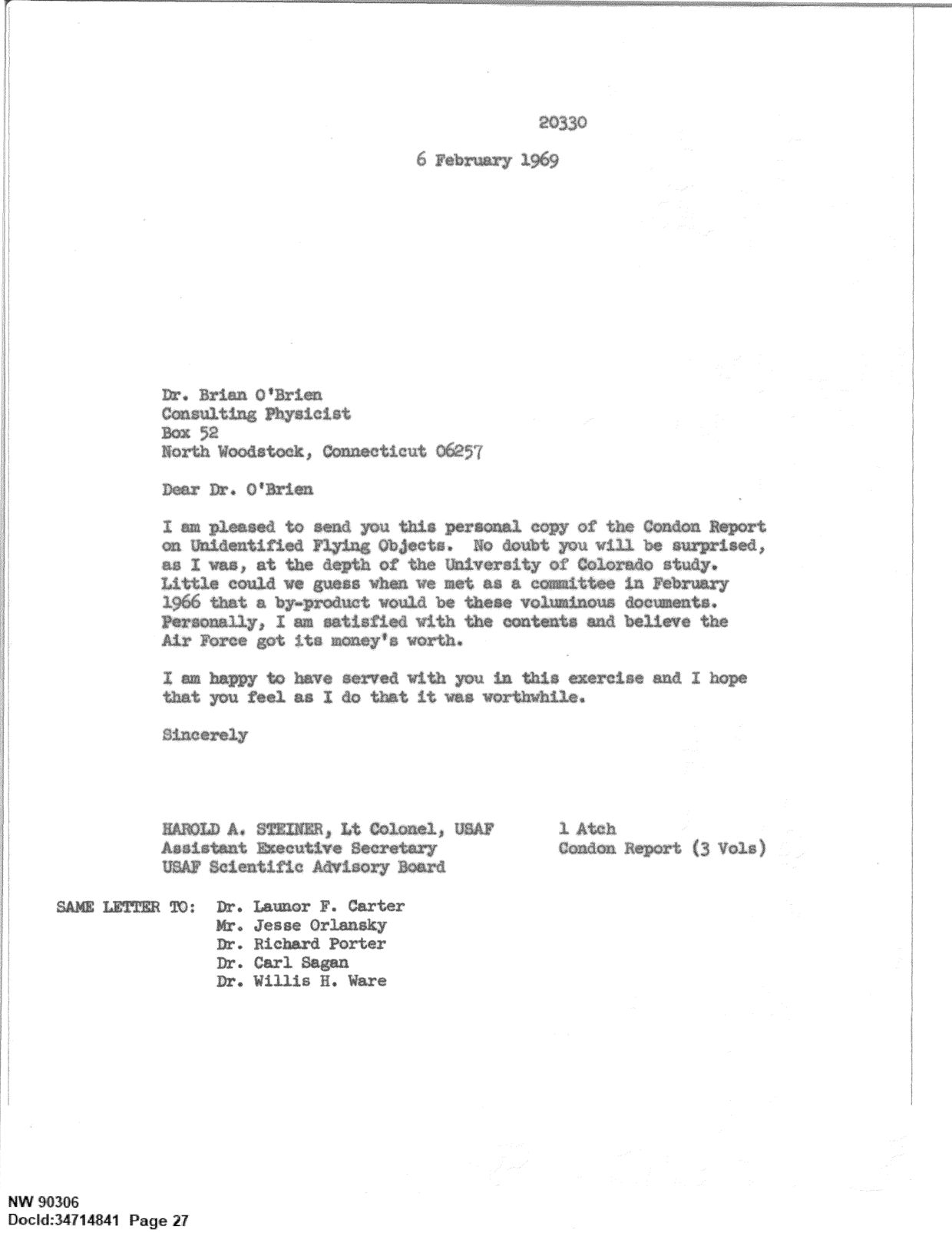 DOW-UAP-D092 DAF-Committee-to-Review-Project-Bluebook 1966-1967 — page 27
