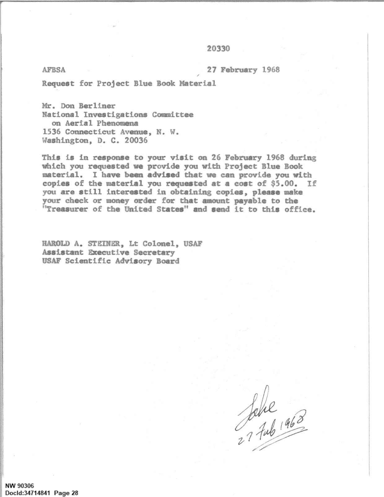 DOW-UAP-D092 DAF-Committee-to-Review-Project-Bluebook 1966-1967 — page 28
