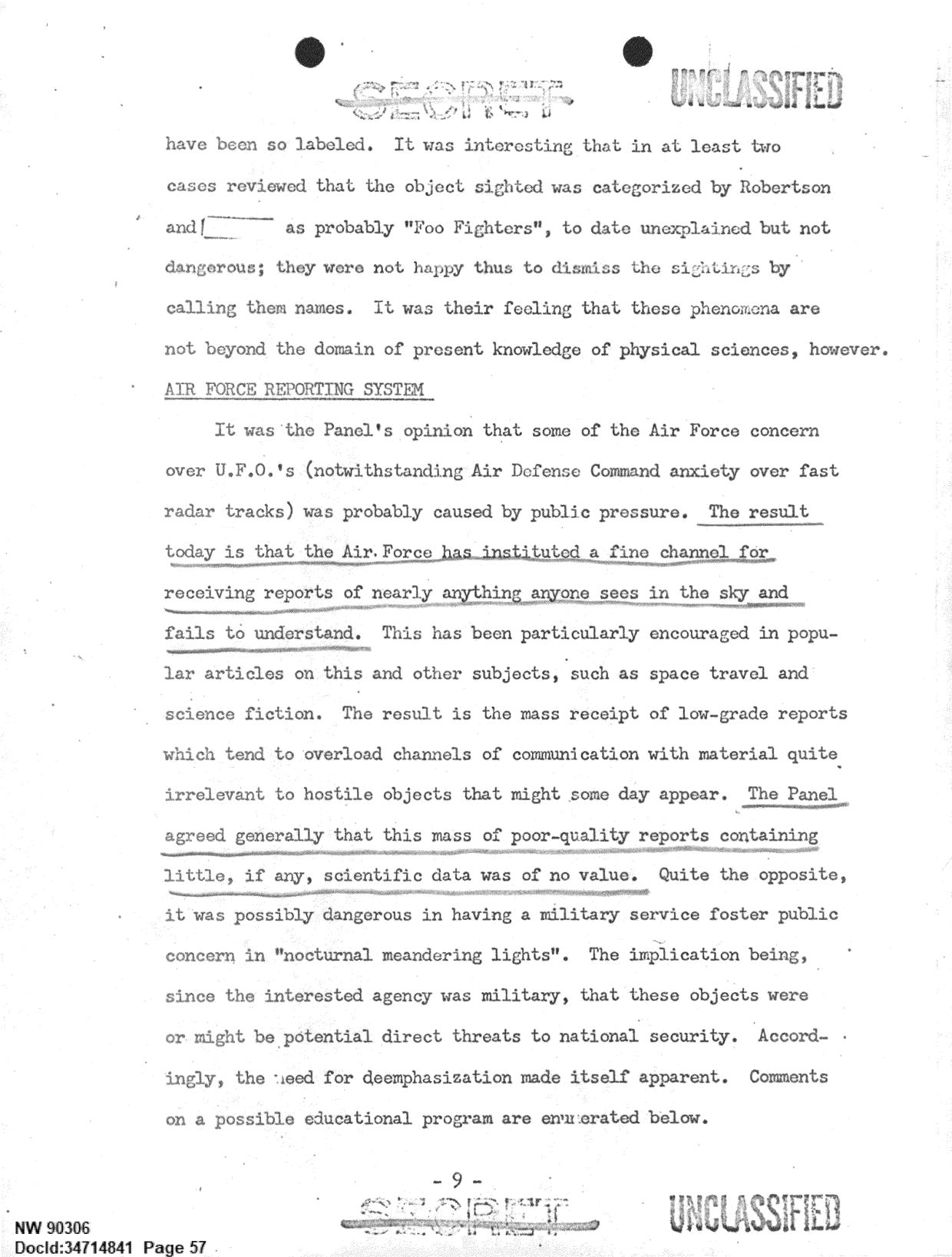 DOW-UAP-D092 DAF-Committee-to-Review-Project-Bluebook 1966-1967 — page 57