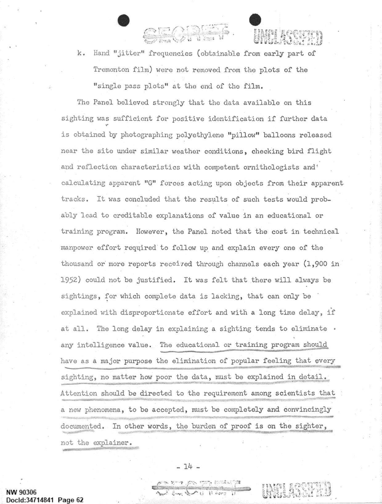 DOW-UAP-D092 DAF-Committee-to-Review-Project-Bluebook 1966-1967 — page 62