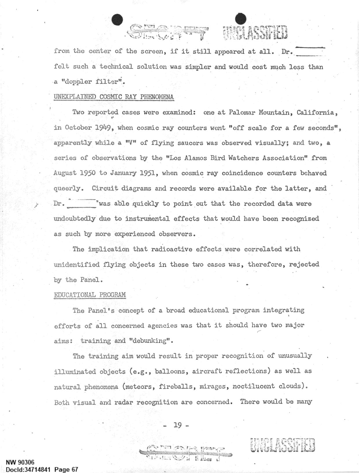 DOW-UAP-D092 DAF-Committee-to-Review-Project-Bluebook 1966-1967 — page 67