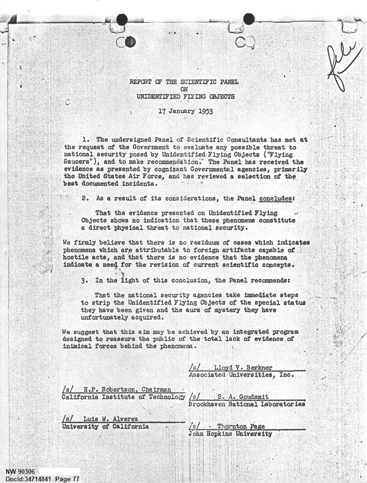 DOW-UAP-D092 DAF-Committee-to-Review-Project-Bluebook 1966-1967 — page 77