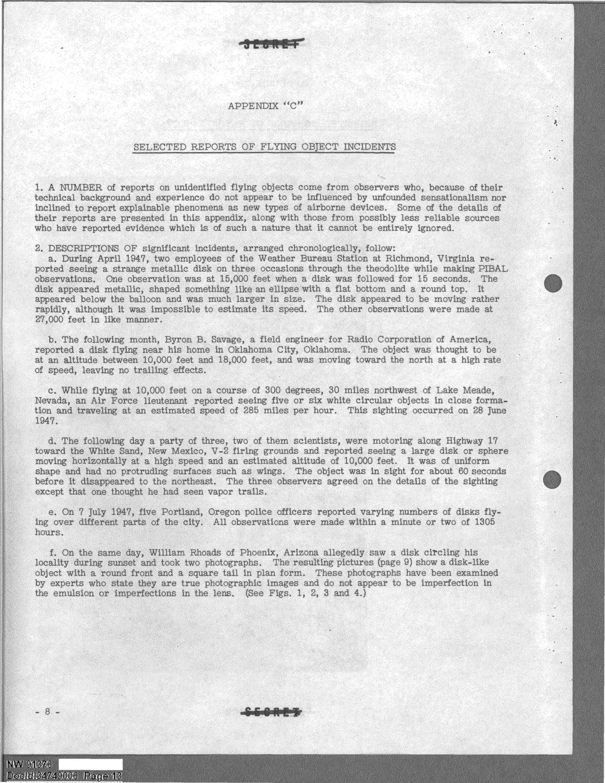 DOW-UAP-D094 Analysis-of-Flying-Object-Incidents-in-the-US 1949 — page 13