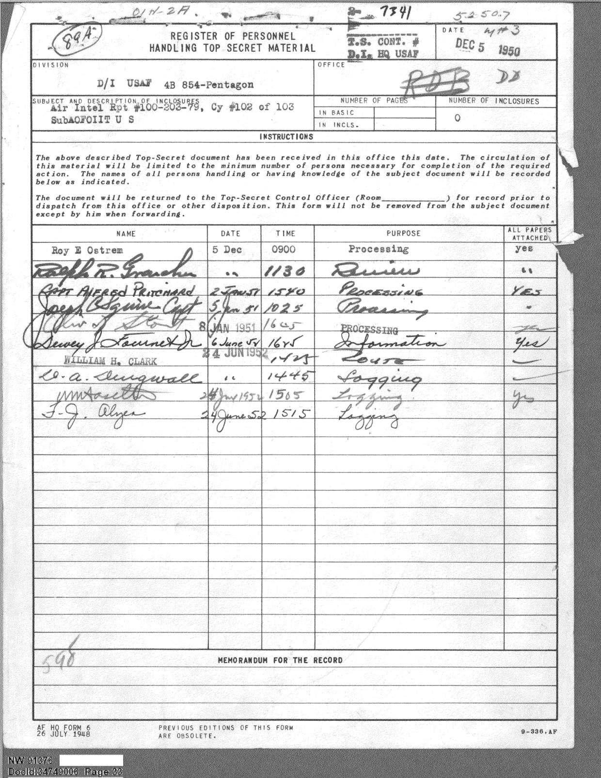 DOW-UAP-D094 Analysis-of-Flying-Object-Incidents-in-the-US 1949 — page 33