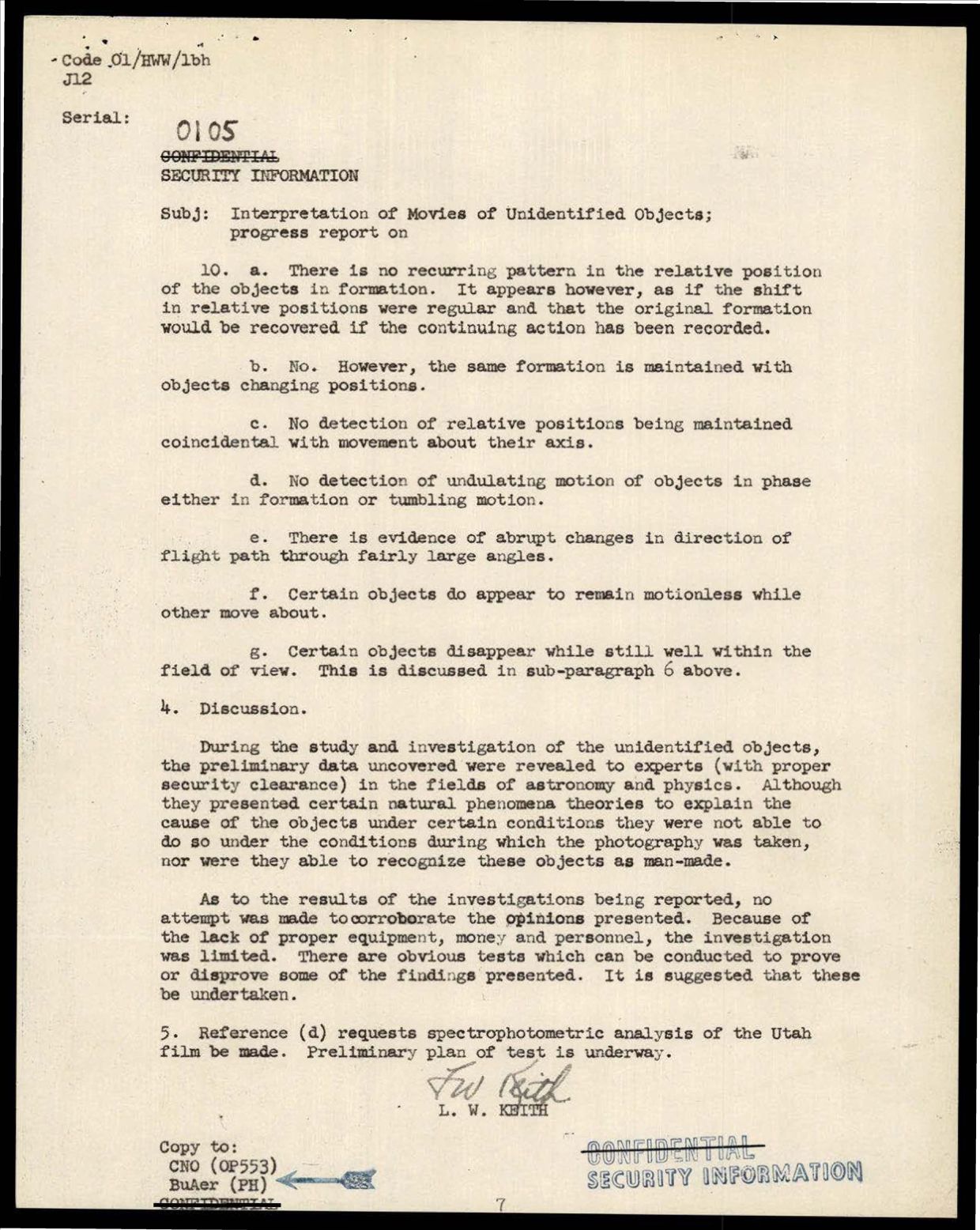 DOW-UAP-D098 Film-Analysis-of-Unidentified-Objects 1953 — page 9