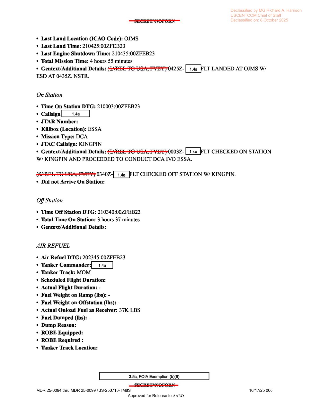DOW-UAP-D19-Mission-Report-Syria-February-21-2023 — page 6