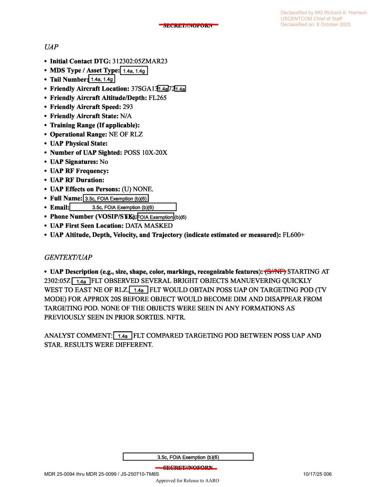 DOW-UAP-D20-Mission-Report-Iraq-2023 — page 6