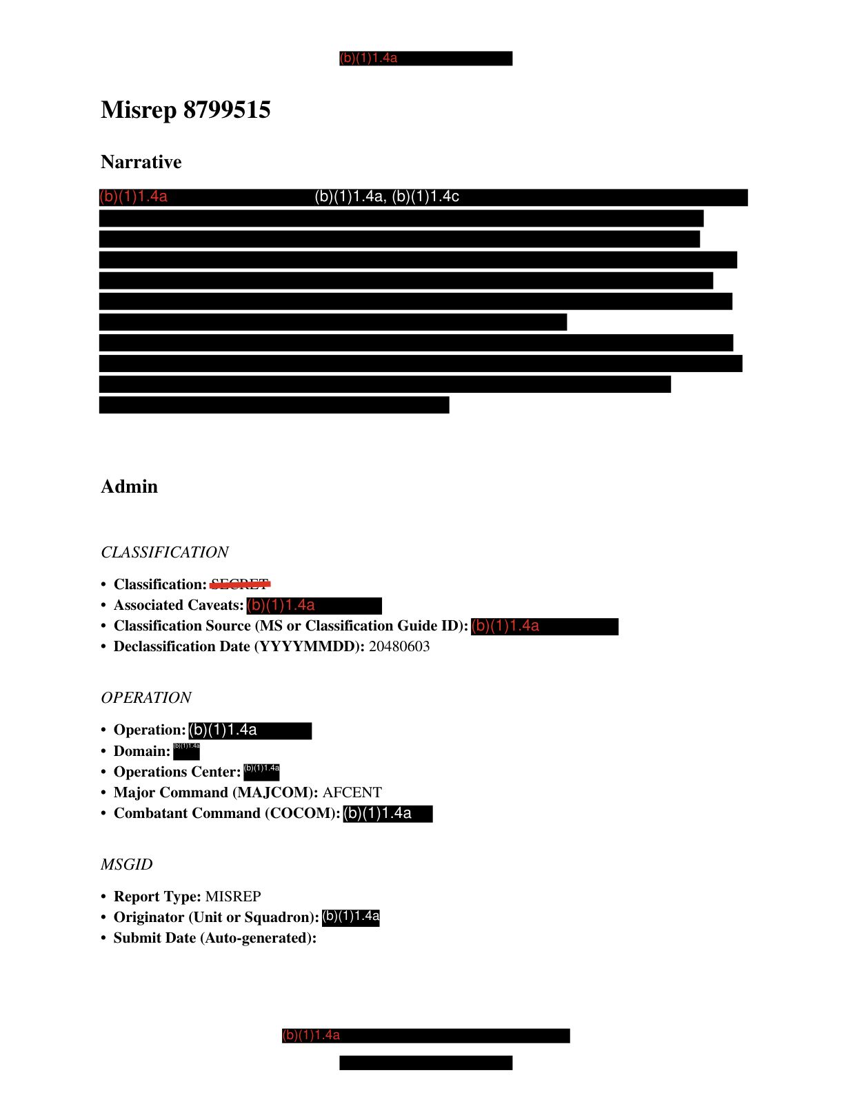 DOW-UAP-D3-Mission-Report-Arabian-Gulf-2020 — page 1
