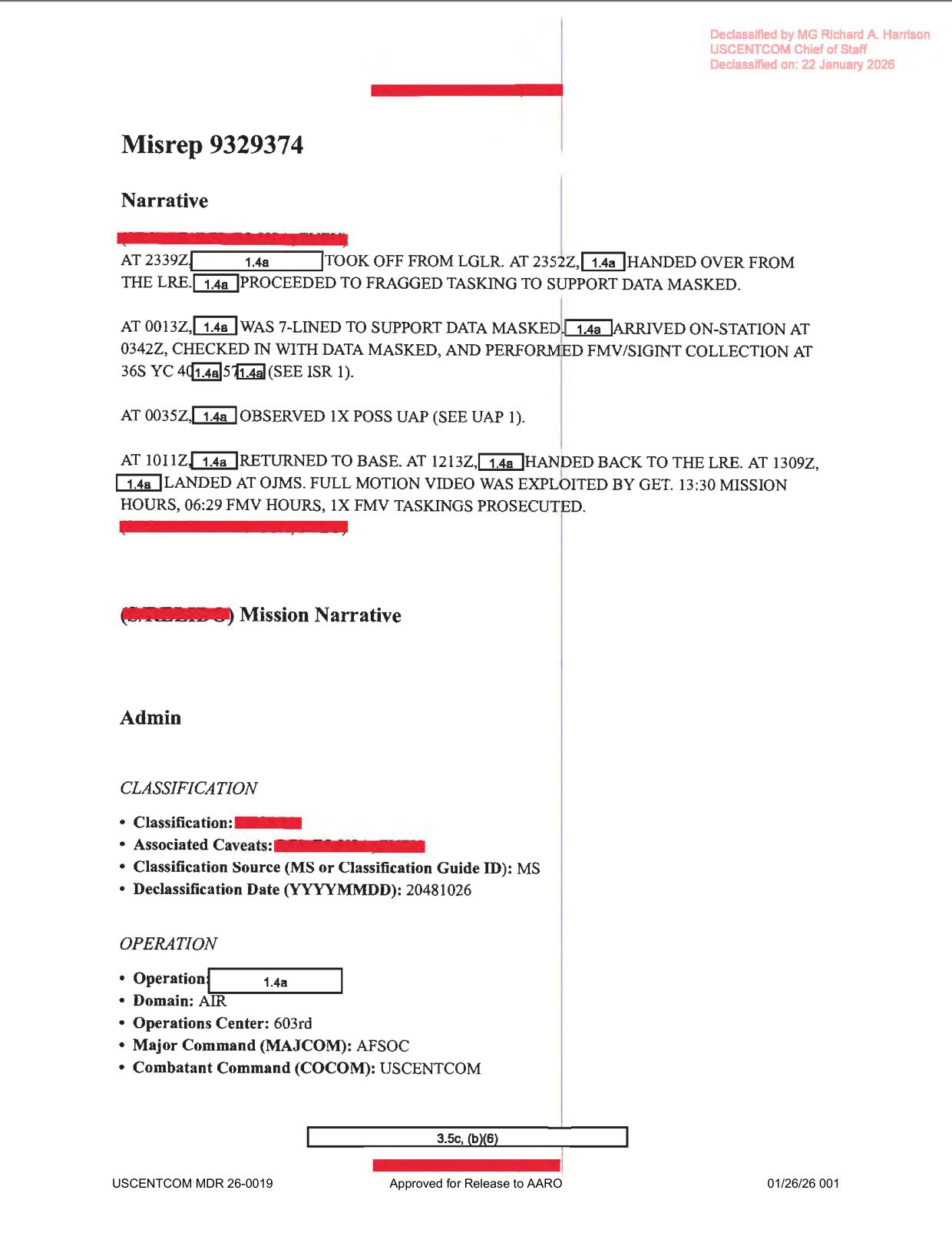 DOW-UAP-D33-Mission-Report-Greece-October-2023 — page 1