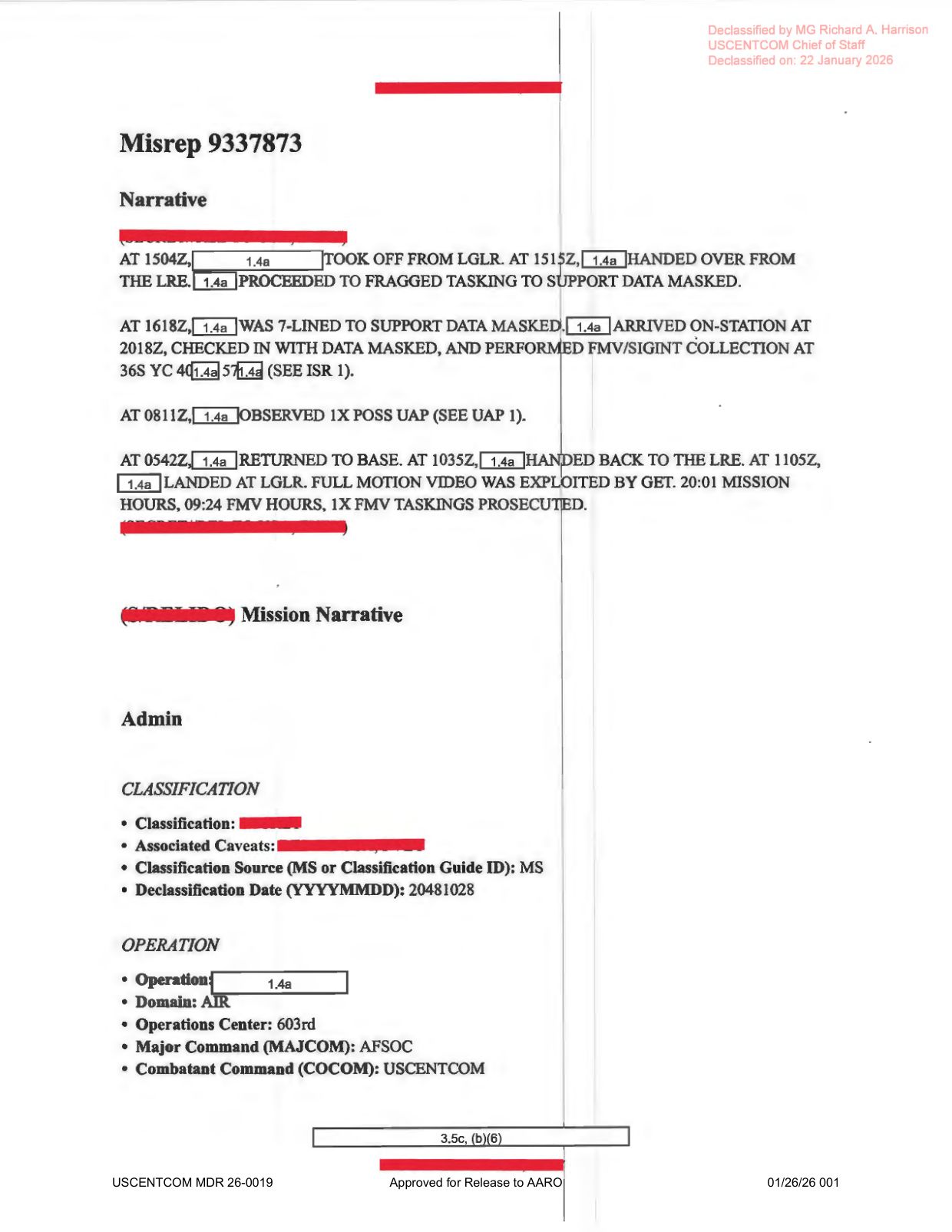 DOW-UAP-D35-Mission-Report-Greece-October-2023 — page 1