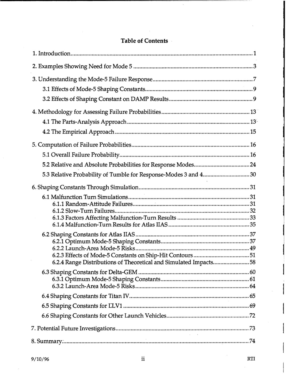 DOW-UAP-D48-Report-September-1996 — page 5