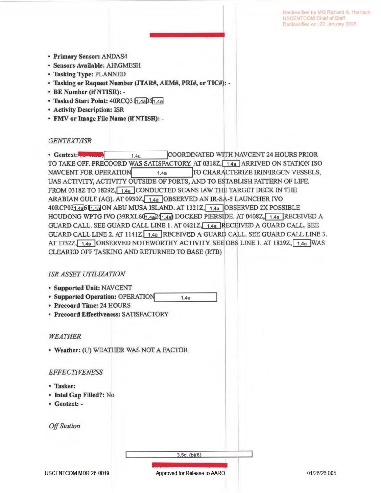 DOW-UAP-D62-Mission-Report-Strait-of-Hormuz-September-2020 — page 5