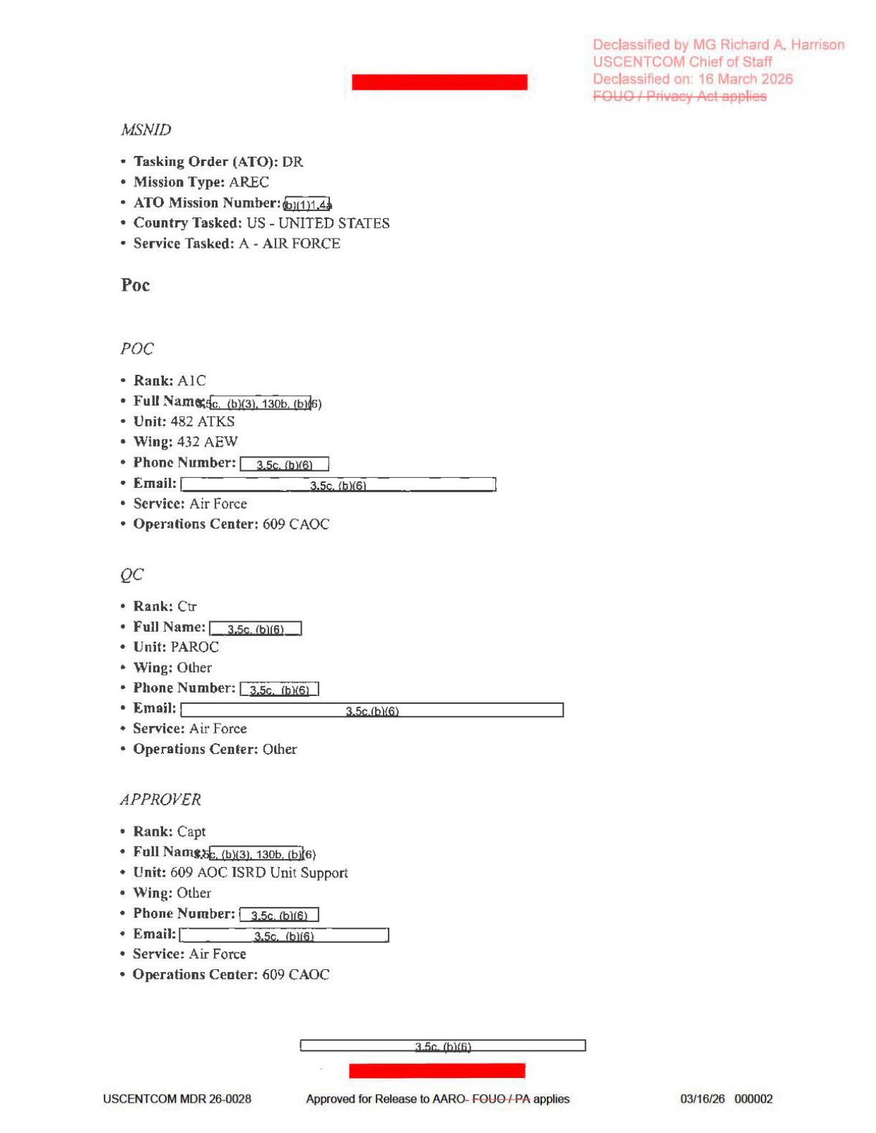DOW-UAP-D63-Mission-Report-Strait-of-Hormuz-October-2020 — page 2