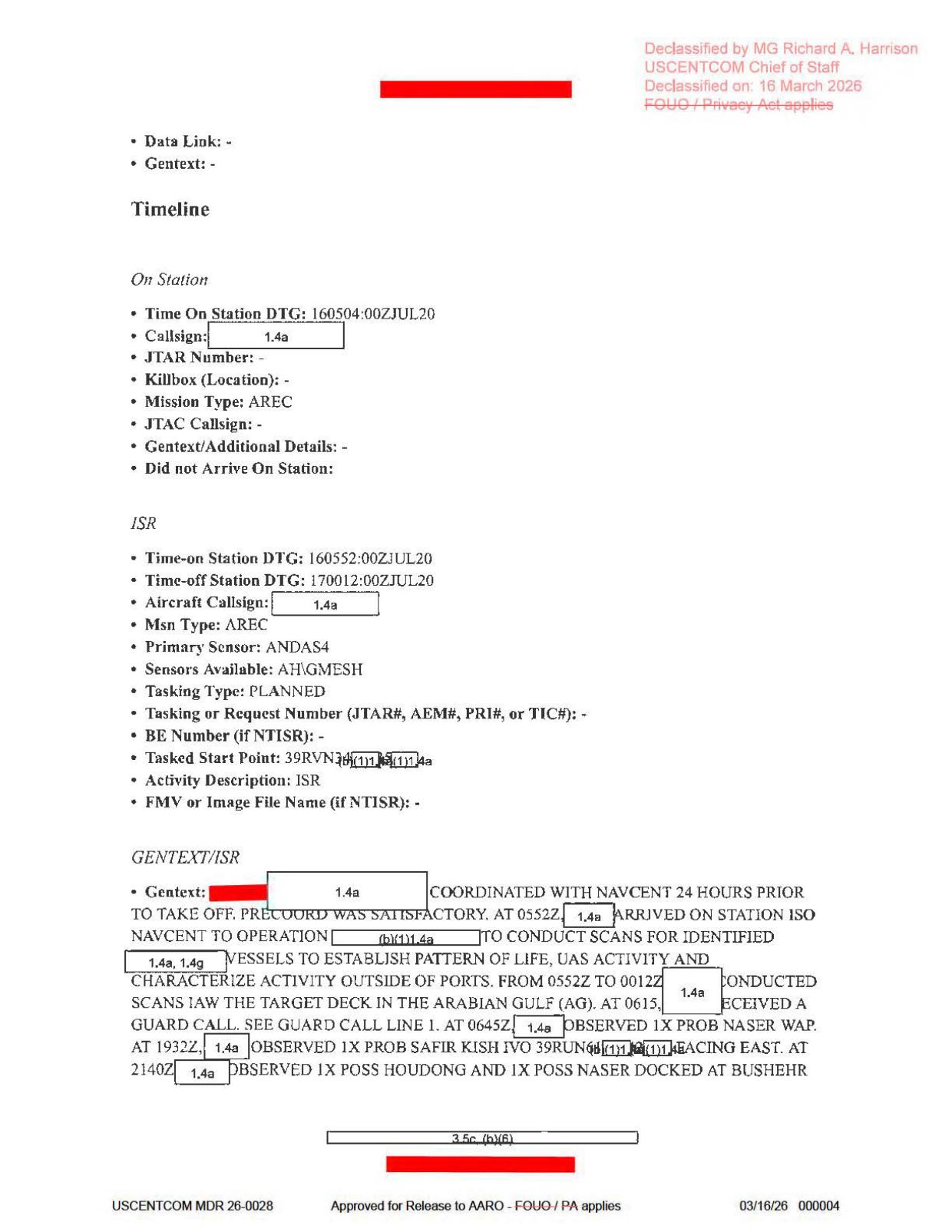 DOW-UAP-D65-Mission-Report-Persian-Gulf-July-2020 — page 4