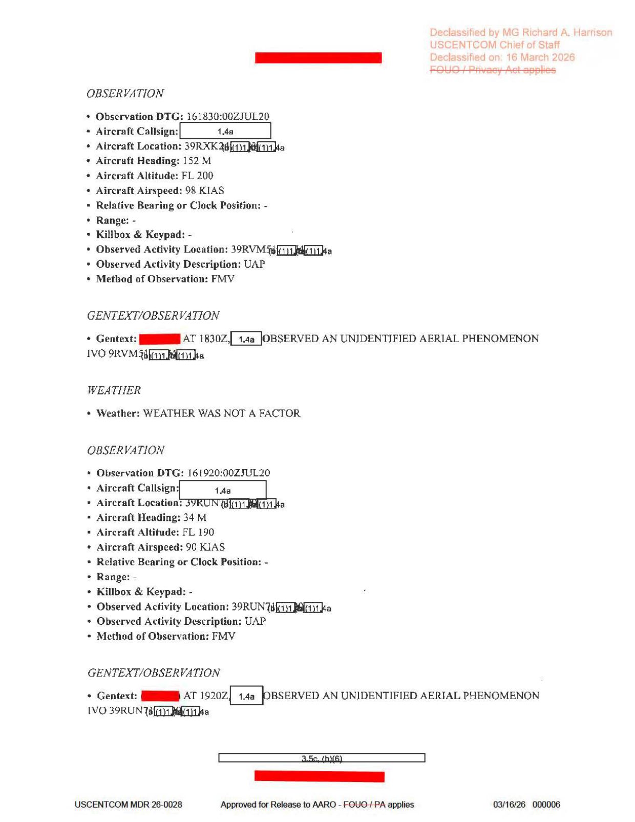 DOW-UAP-D65-Mission-Report-Persian-Gulf-July-2020 — page 6