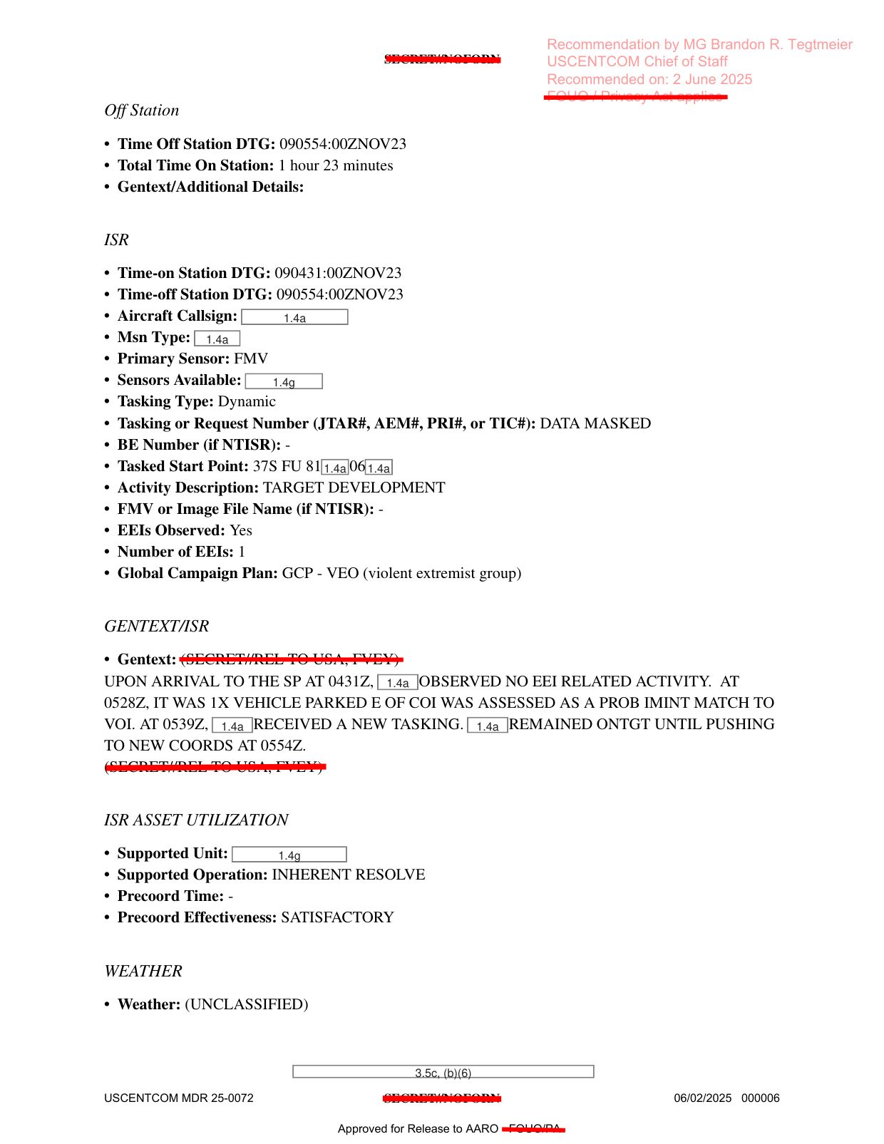 DOW-UAP-D74-Mission-Report-Syria-November-2023 — page 6