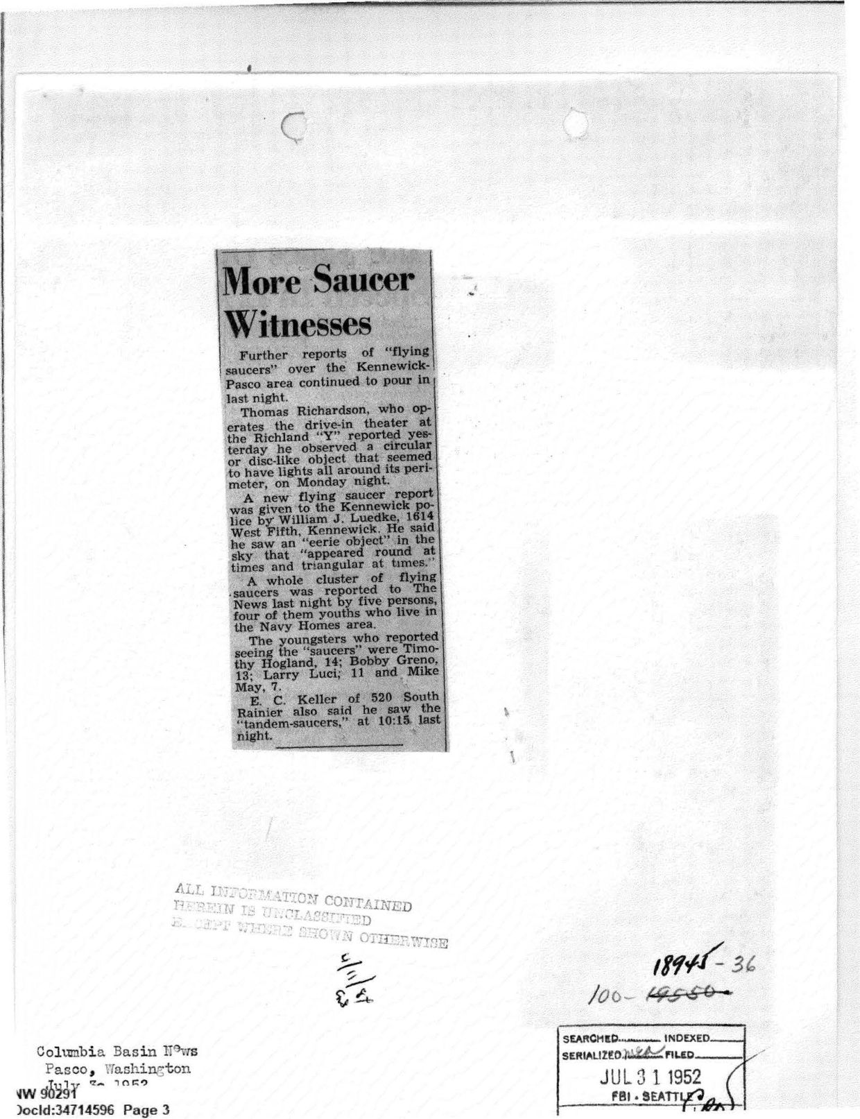 FBI-UAP-D013 WA-UFO-Investigation 1952-1960 — page 3