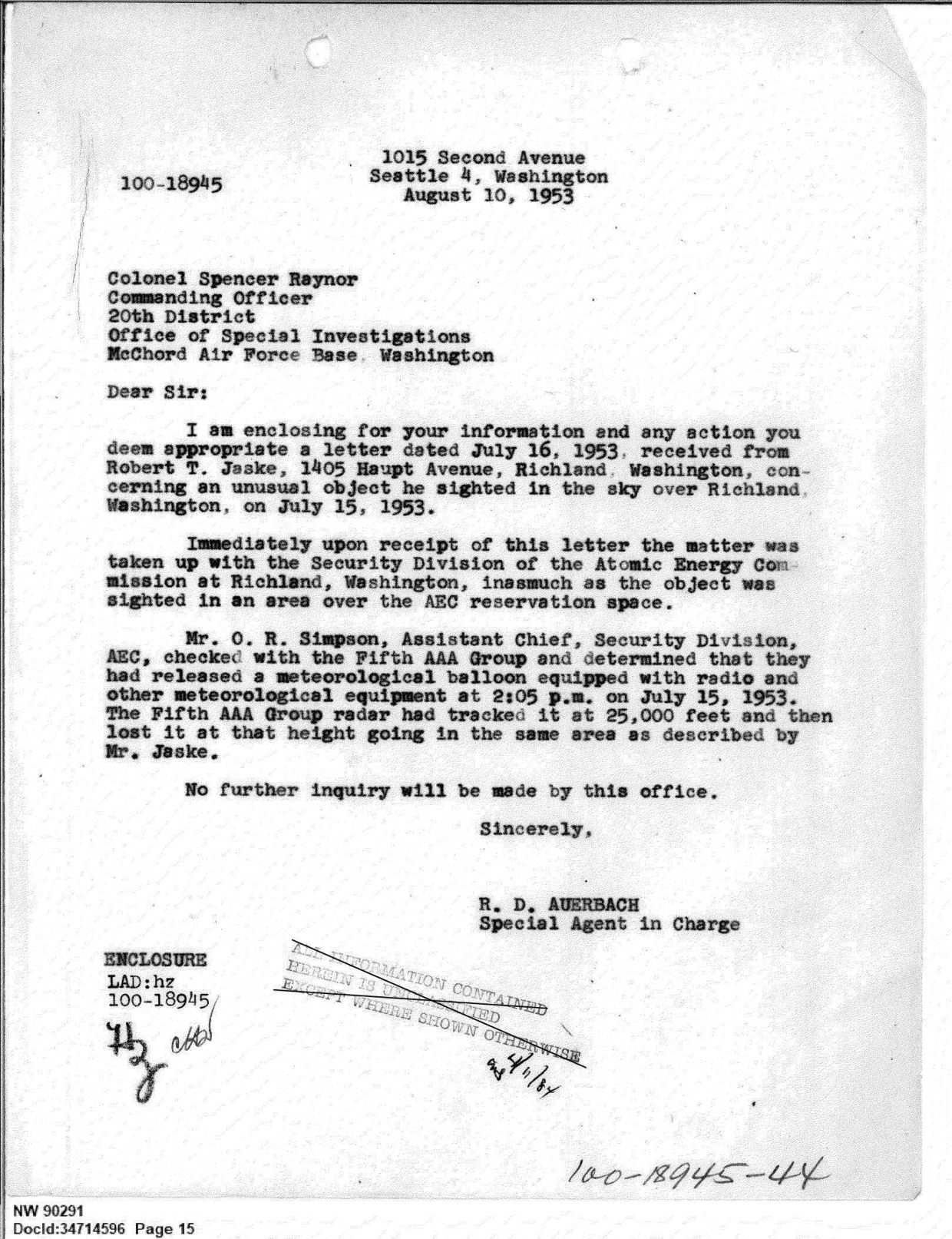 FBI-UAP-D013 WA-UFO-Investigation 1952-1960 — page 15