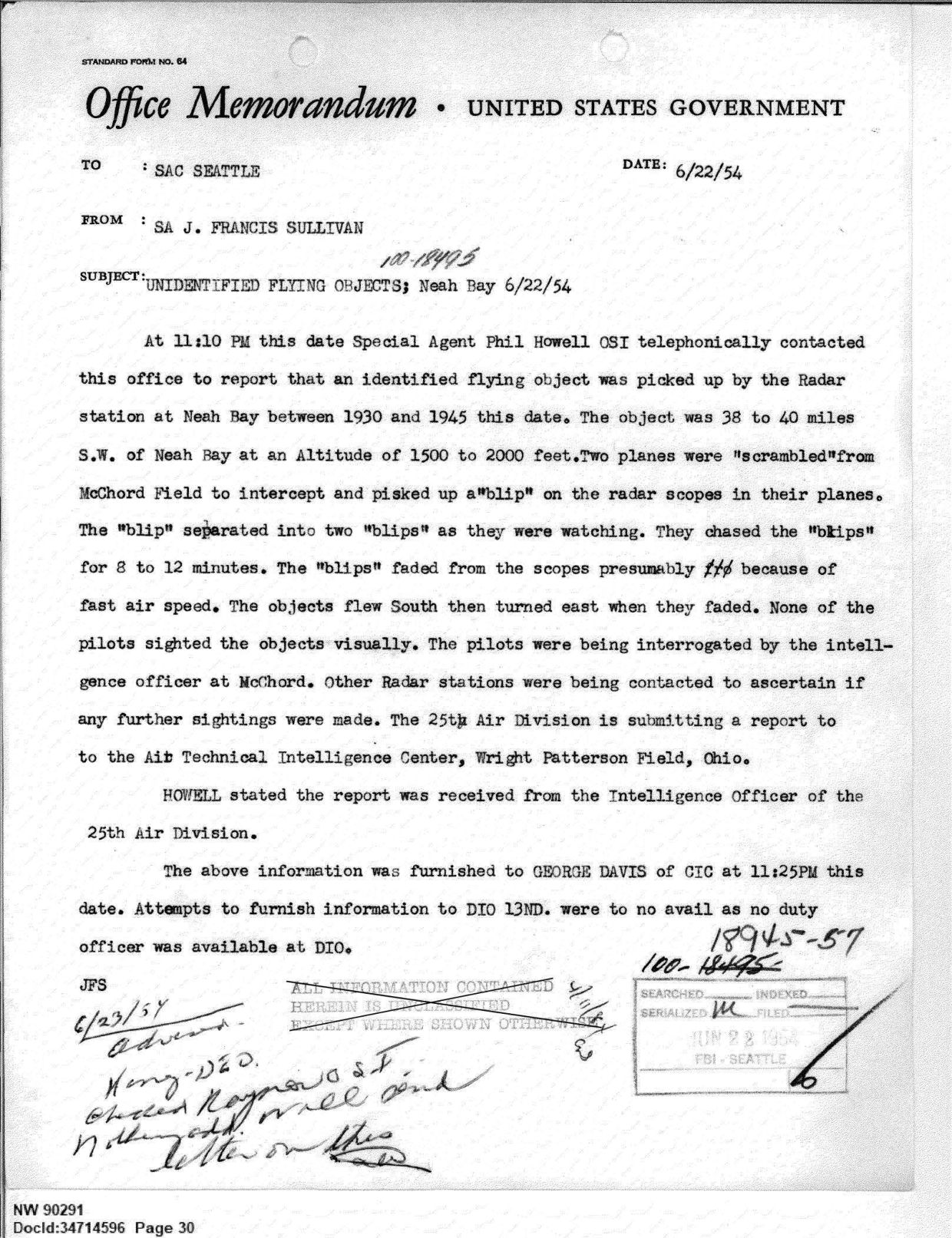 FBI-UAP-D013 WA-UFO-Investigation 1952-1960 — page 30