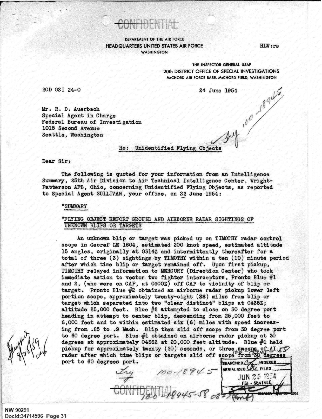 FBI-UAP-D013 WA-UFO-Investigation 1952-1960 — page 31