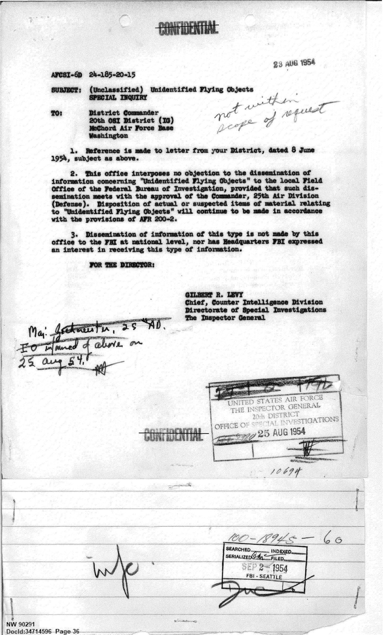 FBI-UAP-D013 WA-UFO-Investigation 1952-1960 — page 36