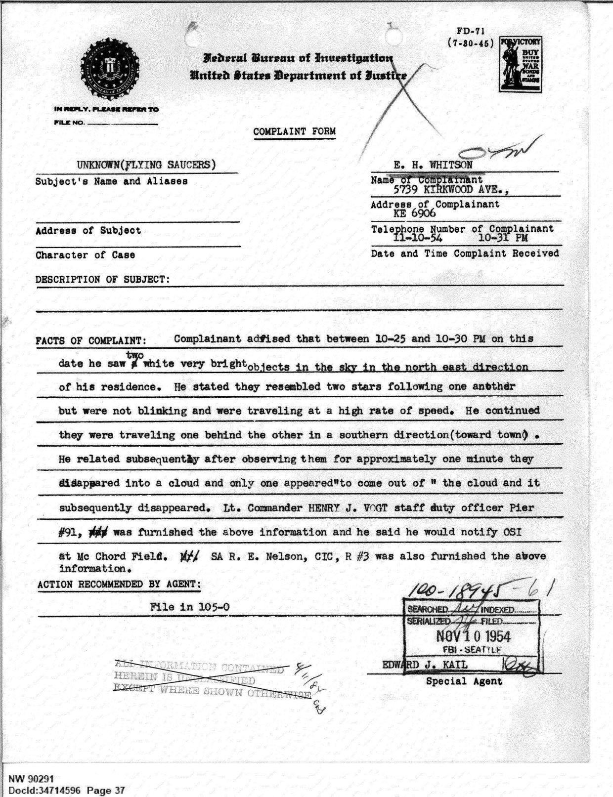 FBI-UAP-D013 WA-UFO-Investigation 1952-1960 — page 37