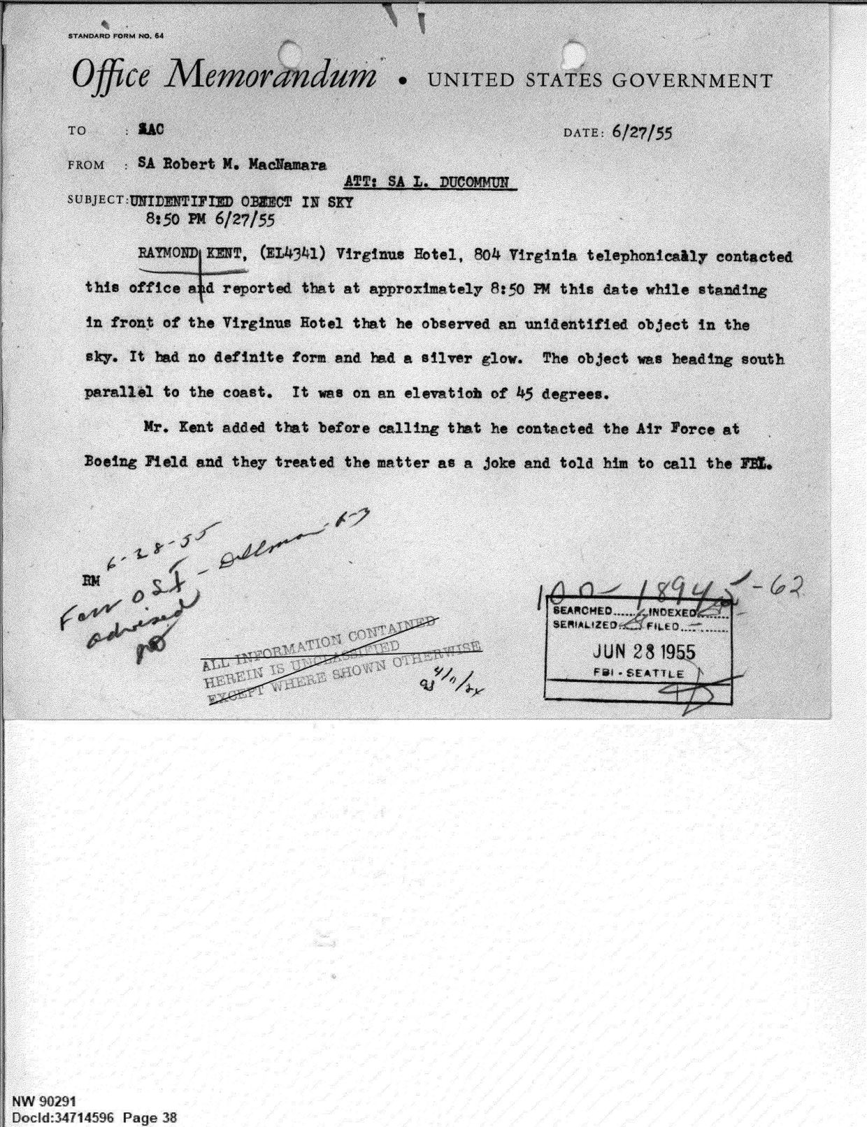 FBI-UAP-D013 WA-UFO-Investigation 1952-1960 — page 38