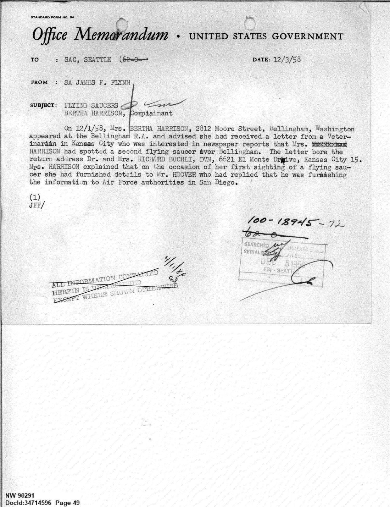 FBI-UAP-D013 WA-UFO-Investigation 1952-1960 — page 49